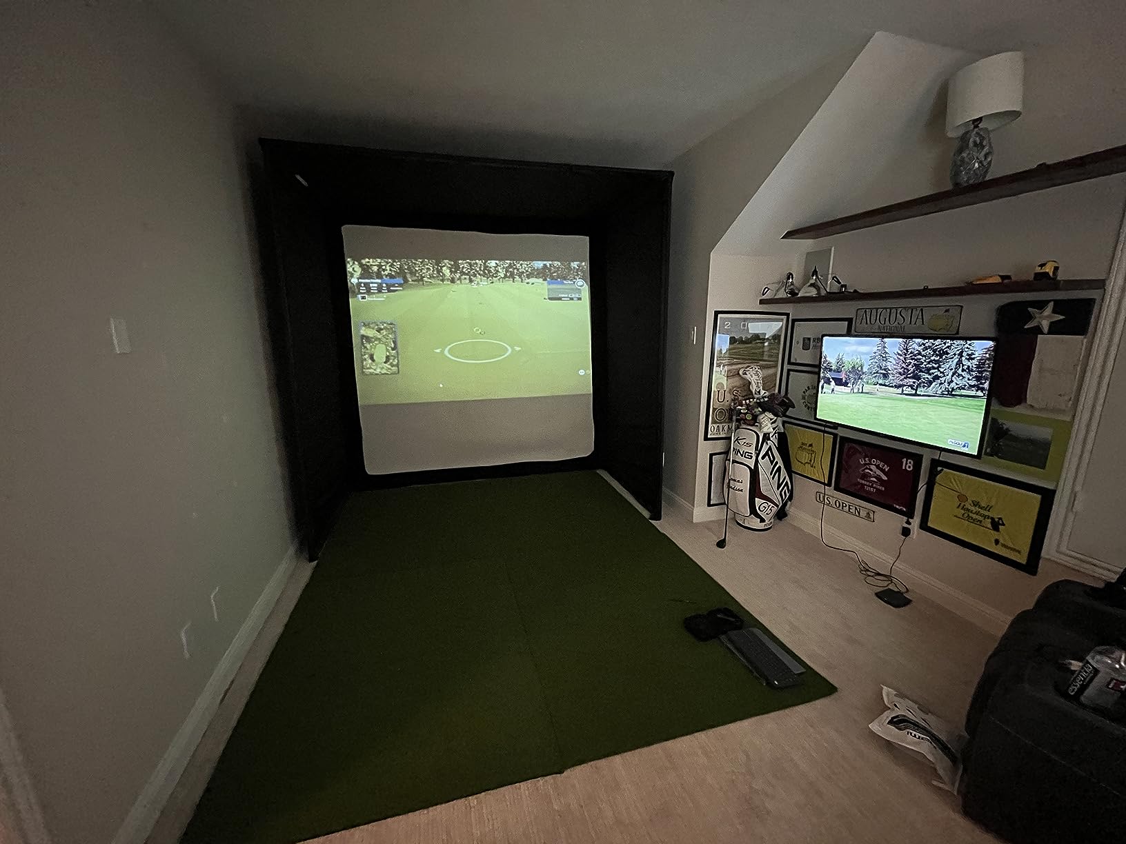 DIY Golf Simulator Enclosure - Easy-Setup Golf Simulators for Home - Includes SIGPRO Premium Impact Golf Screen, Enclosure Surround, Protective Foam Padding - Poles Not Included customer photo 1
