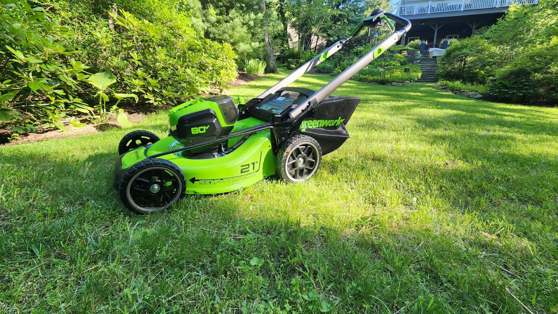 Greenworks 80V 21 in Self-Propelled Lawn Mower, 4.0 Ah Battery and Charger customer photo 2