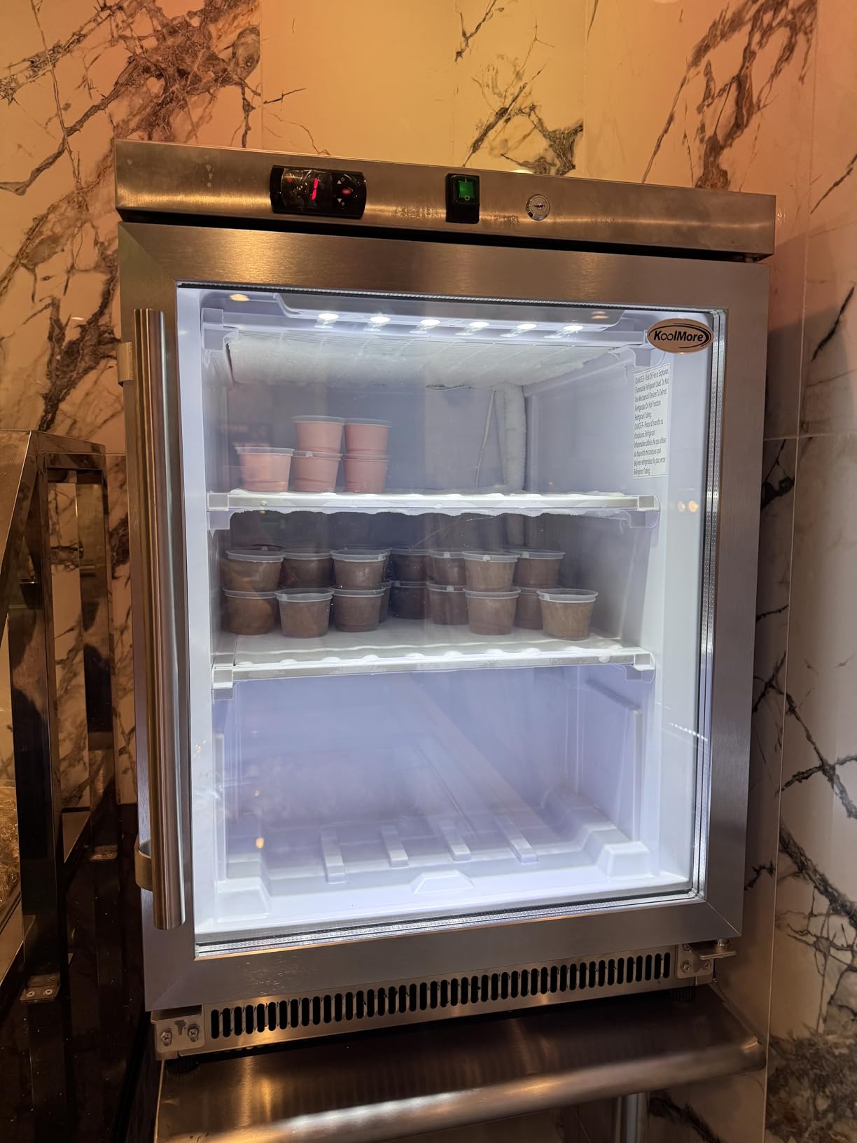 KoolMore 24 in. Commercial Manual Defrost Countertop Display Freezer in White with Stainless Steel and Glass Door, 4.6 Cu. ft. (KM-MDF46GD) customer photo 1