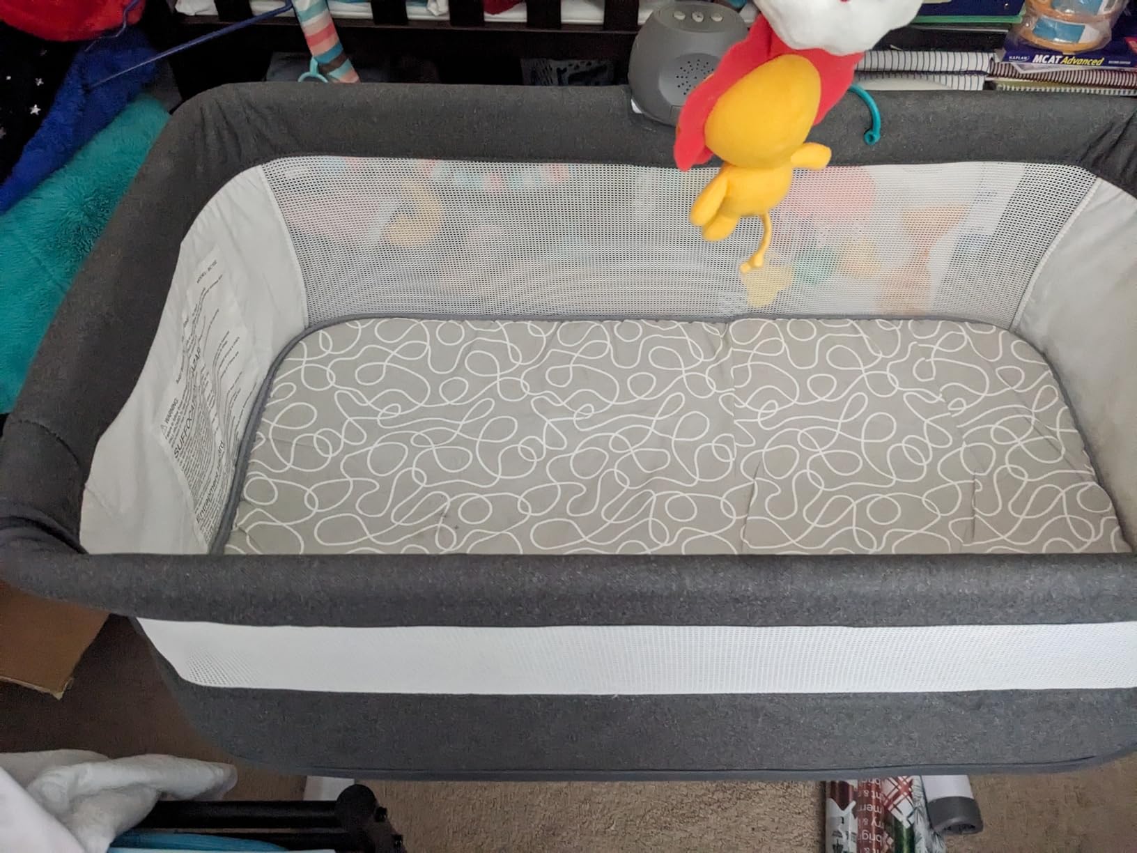 RONBEI Baby Bassinet, Bedside Sleeper Breathable Mesh Bedside Crib Bassinets, Adjustable Height Bassinet Bed for Baby/Newborn/Infants customer photo 1