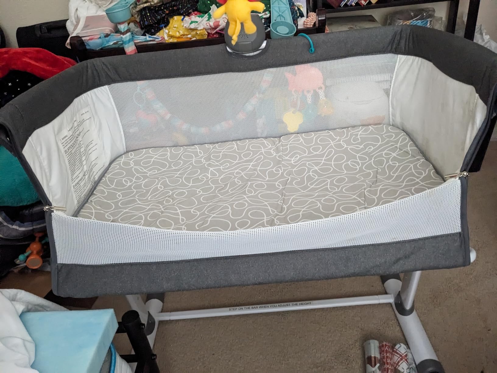 RONBEI Baby Bassinet, Bedside Sleeper Breathable Mesh Bedside Crib Bassinets, Adjustable Height Bassinet Bed for Baby/Newborn/Infants customer photo 2