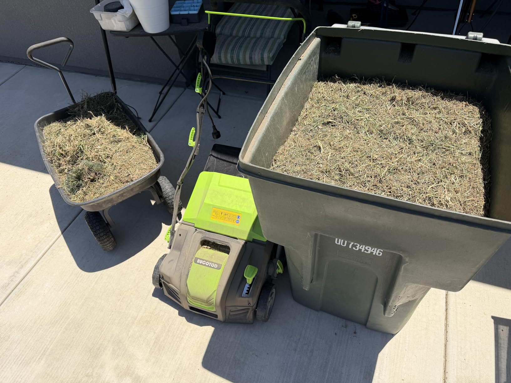 2-in-1 Dethatcher & 16-Inch Scarifier Electric Corded, 15 Amp Copper Motor, Electric Lawn Dethatcher with 5-Position Depth Adjustment, 14.5 gal Thatch Bag, Walk Behind for Yard Lawn Garden Care customer photo 2