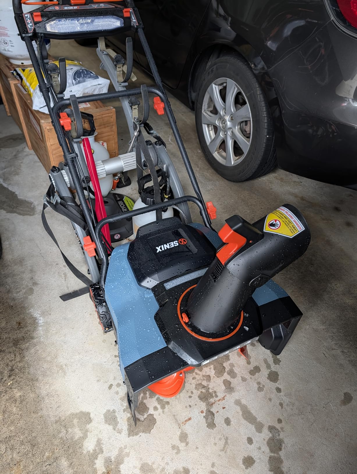 SENIX 40V 21-Inch Cordless Snow Blower with Variable-Speed Steel Auger, 1800W Brushless Motor, Includes Batteries & Dual LED Lights customer photo 1