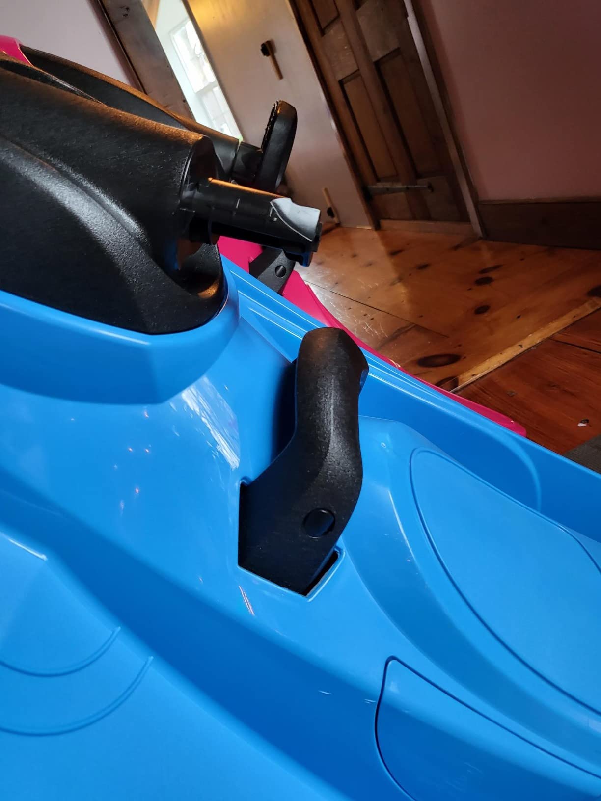 Snow Sled for Kids, Adults - Toboggan Sled, Easy Turning Steering Wheel, Anti-Slip Seat, Pull Up Brake, Durable Plastic Sled, Lightweight, 260 lbs Capacity customer photo 1