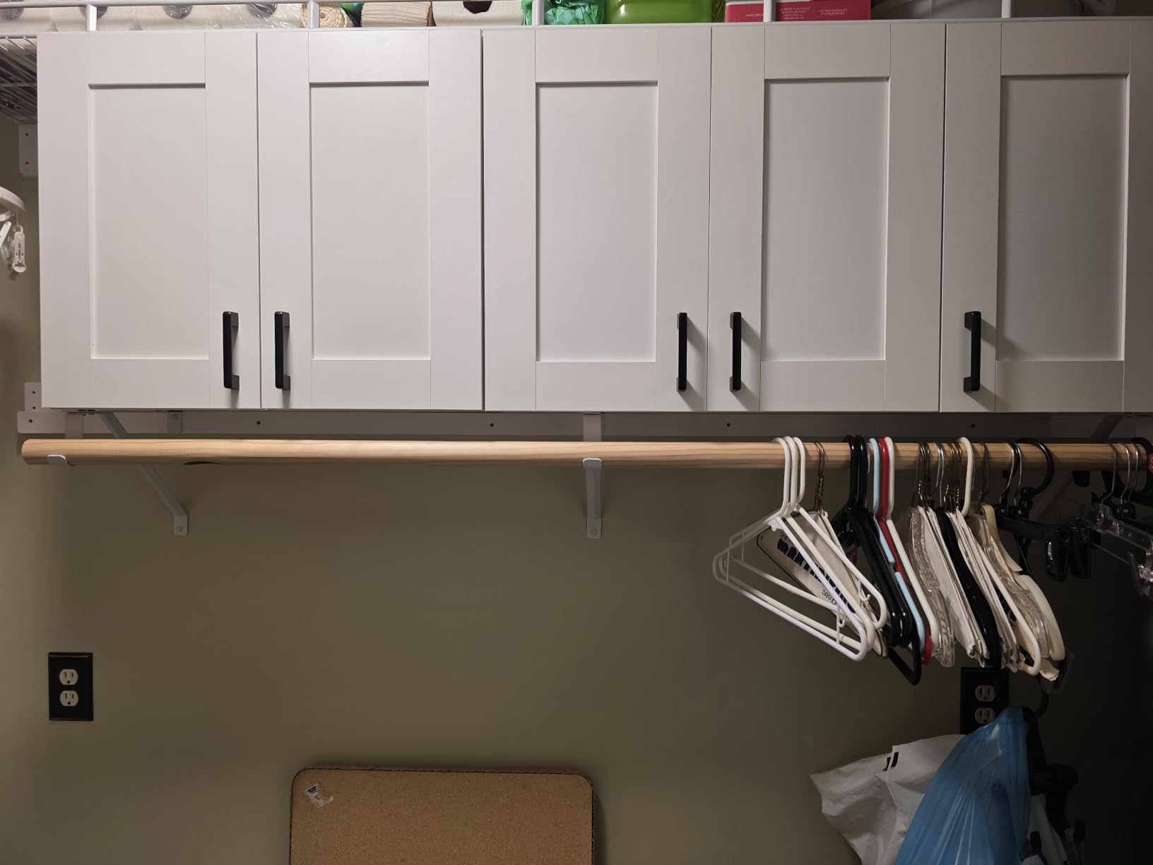 White Laundry Room Cabinets and Storage with 4 Doors and Utility Adjustable Shelf, Gabinetes Para Cocina Cupboard Kitchen Organizers and Storage Pantry Wall Mounted 12.4