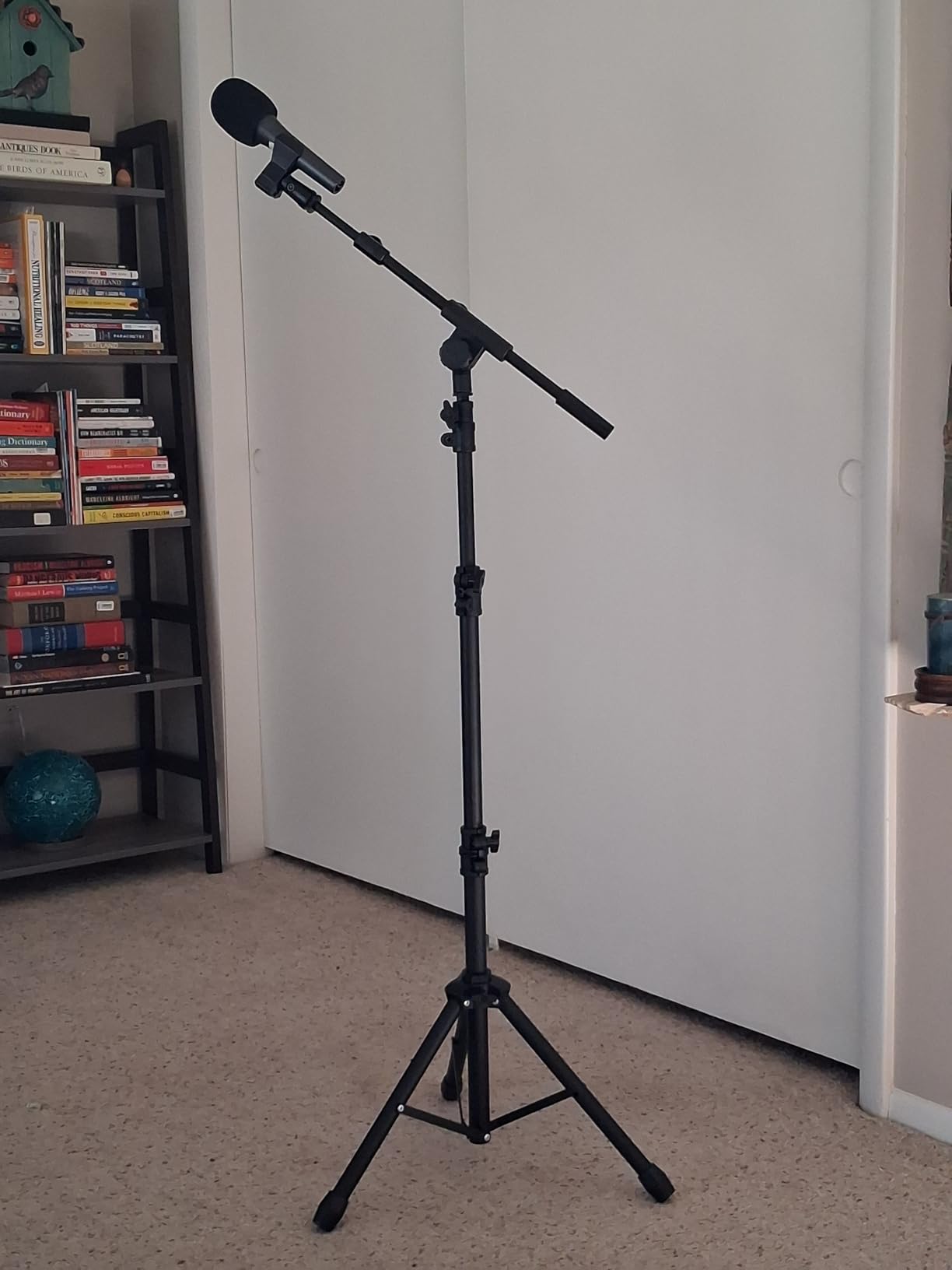 InnoGear Mic Stand 2 Set Tripod Boom Arm Floor Microphone Stand Flex Height | Fast Assembly, Carrying Bag Included, Max Height 89.8