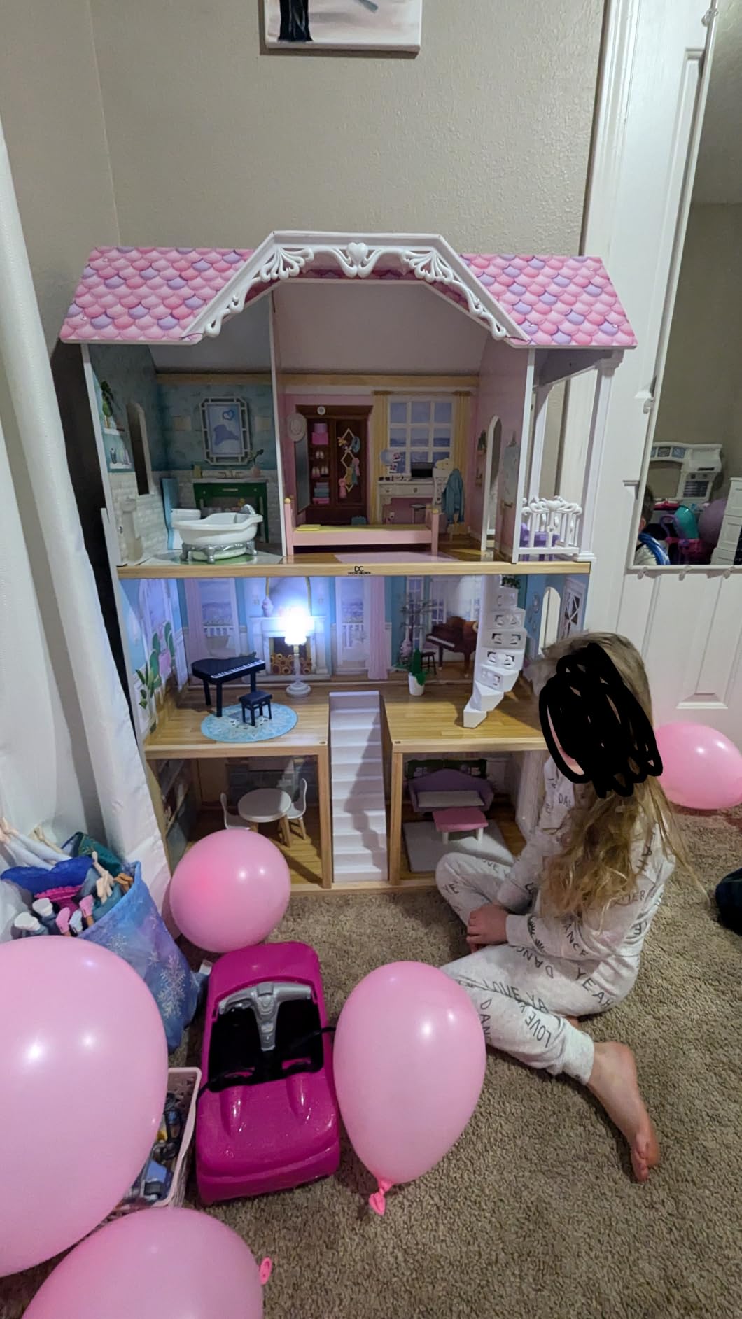 Delta Children MySize Dollhouse - Large 3-Story Dollhouse with 7 Rooms Includes 12 Accessories - Fits 12-inch Dolls - Pretend Play Dream Gift for Ages 3+ customer photo 2
