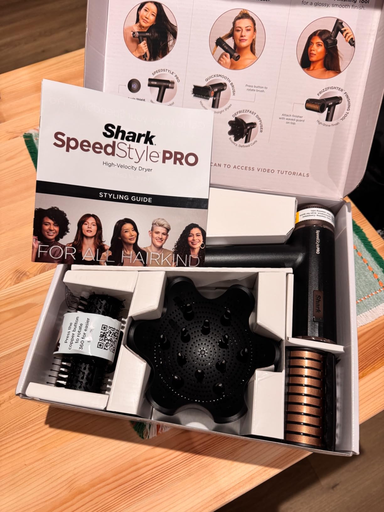 Shark SpeedStyle Pro Professional Performance High-Velocity Hair Dryer System with Scalp Shield and IQ Speed Styling & Drying Suite, Curly and Coily Hair, Lightweight, Ionic, No Heat Damage, HD732 customer photo 2
