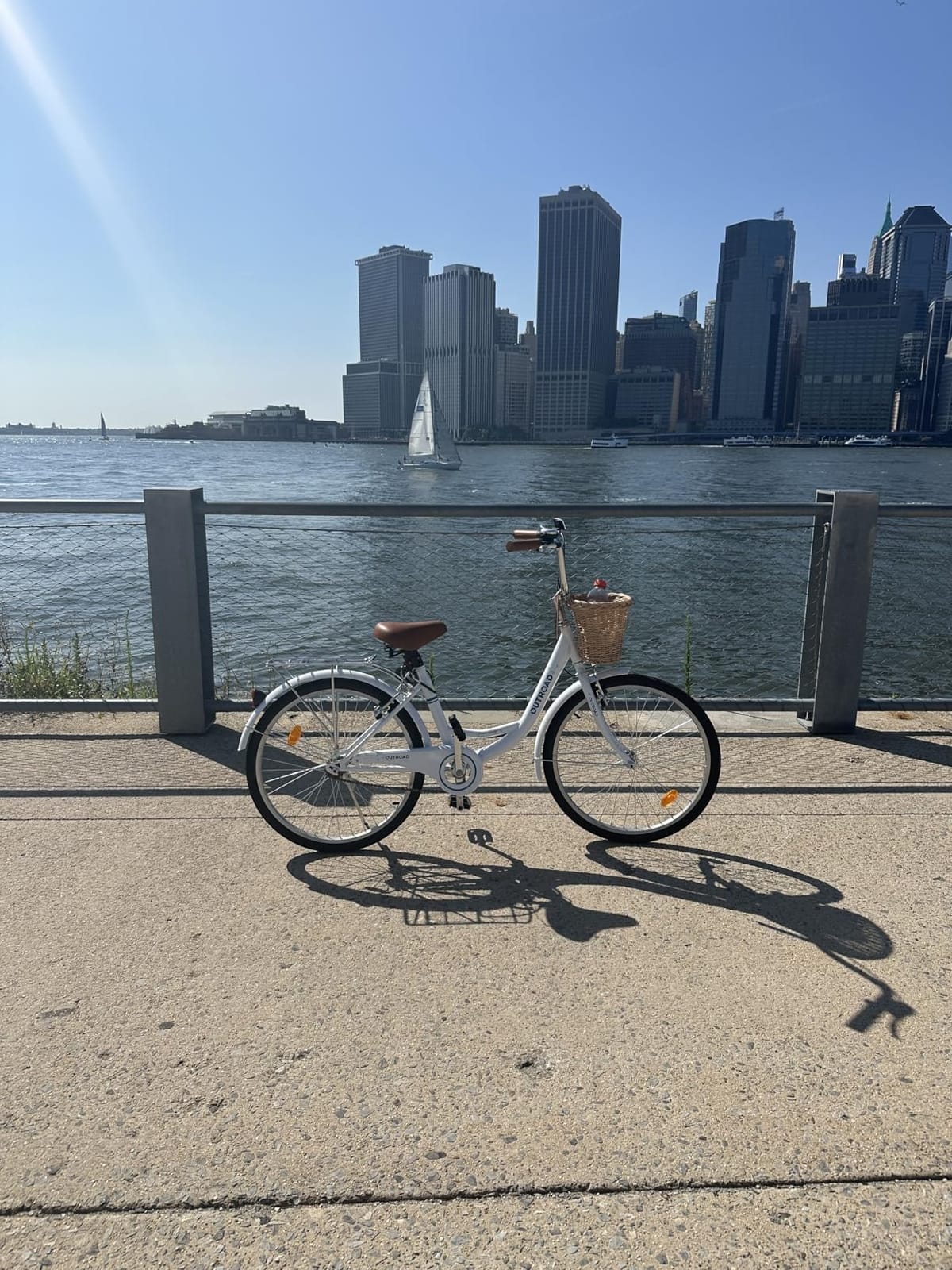 Outroad Beach Cruiser Bike, 24/26 inch Commuter Bicycle for Adult and Women, High-Carbon Steel Comfortable City Bikes with Rear Rack and Basket customer photo 1