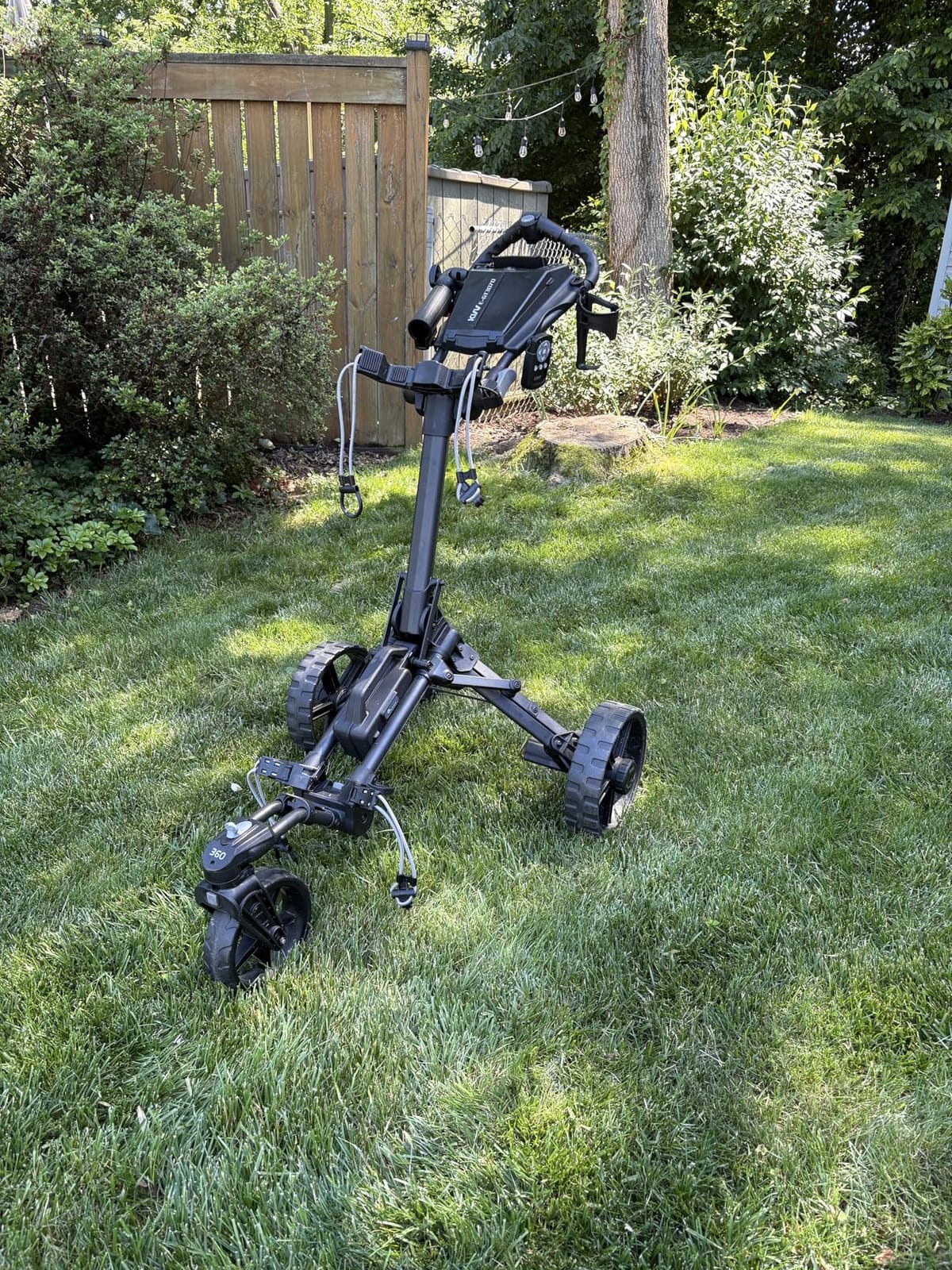 KVV Electric Golf Push Cart with Remote Control, Super Compact and Lightweight Electric Golf Cart, Smallest Folding Size, All Terrains (Charcoal) customer photo 1