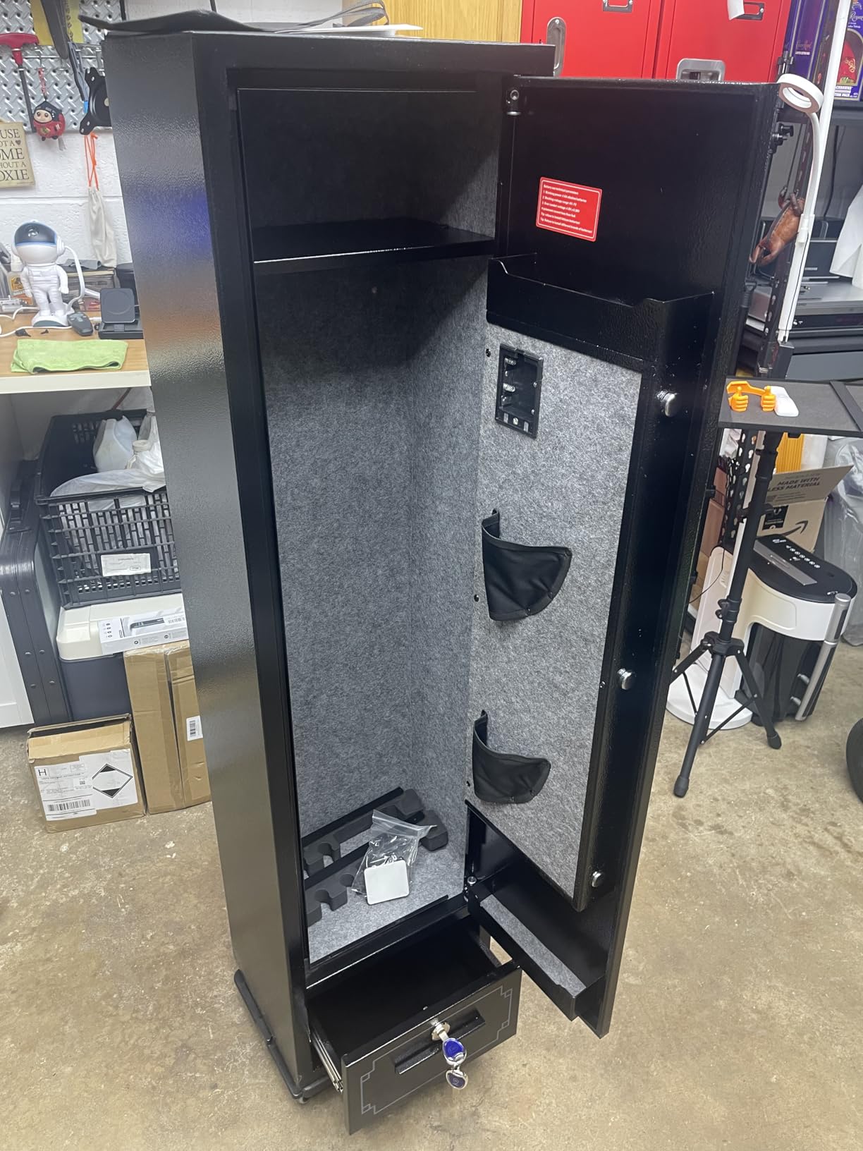 KAER 5-6 Gun Safe, Gun Safes for Rifle and Pistols, Rifle Safe for Home, No Assembly Needed, Fits 5-6 Shotgun and Handguns, Quick Access Keypad, Removable Shelf & Gun Rack, Smart Alarm and Mute customer photo 1