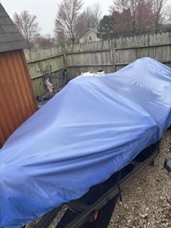 1200D Boat Cover 16-18.5ft with Motor Cover,Fit Bass,V-Hull,Black | Double thickened Corner,Fit V-Hull,Tri-Hull,Fish & Ski,Runabout Bowrider Boats,Waterproof, Heavy Duty,Hurricane Proof System customer photo 2
