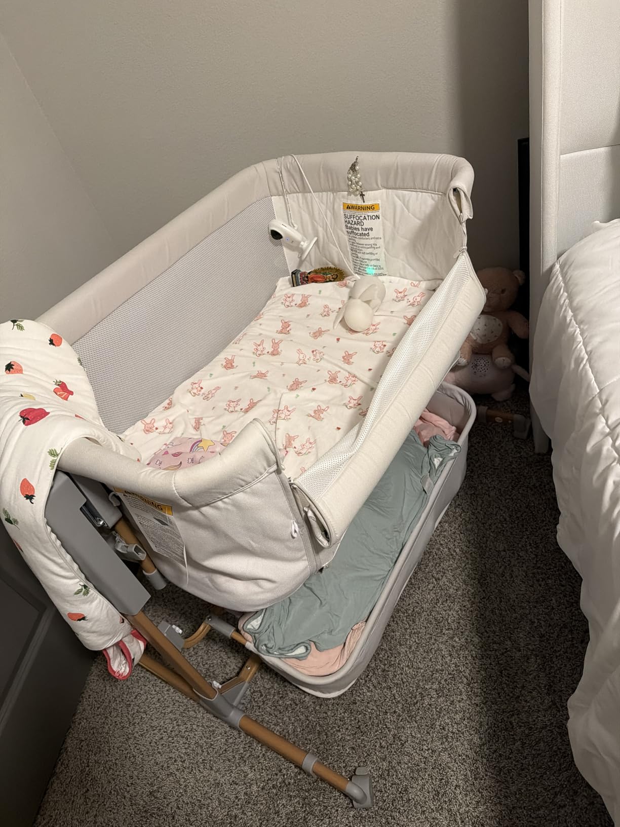 3-in-1 Baby Bassinet, Bedside Sleeper & Rocking Bassinet for Newborn | 6-Level Height, Comfy Mattress, Breathable Mesh, Retractable Wheels, Large Storage Basket, Tool-Free Setup & Foldable Design customer photo 1
