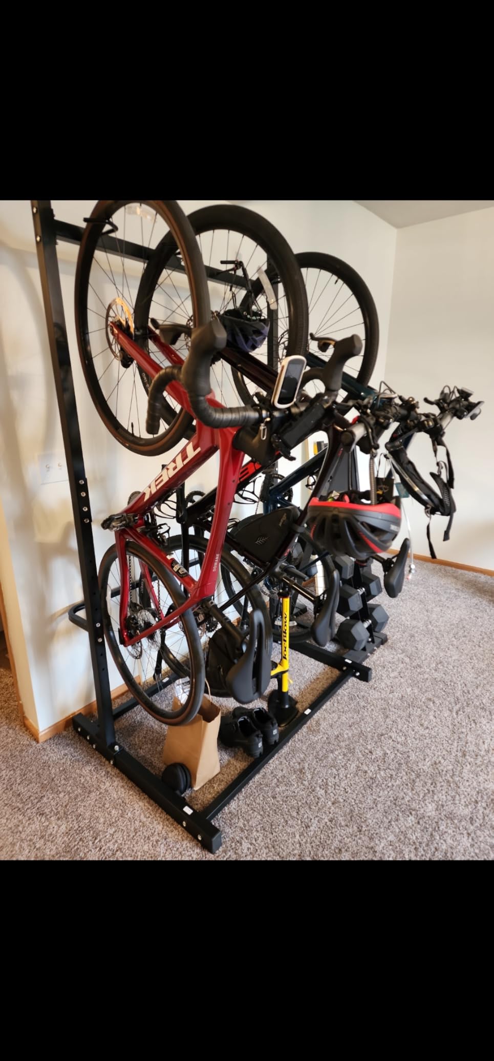 Ultrawall Freestanding Bike Rack, Vertical Bike Storage Stand for Garage, Indoor Bicycle Organizer, Holds Up to 4 Bikes customer photo 2