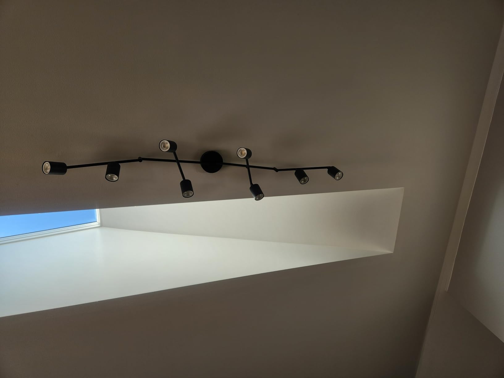 AUQUEE 8 Light Track Lighting Fixtures Ceiling, Matte Black Kitchen Track Lighting Fixtures, Rotatable Light Heads, Adjustable Modern LED Track Lights for Kitchen/Hallway, No GU10 Bulb customer photo 1