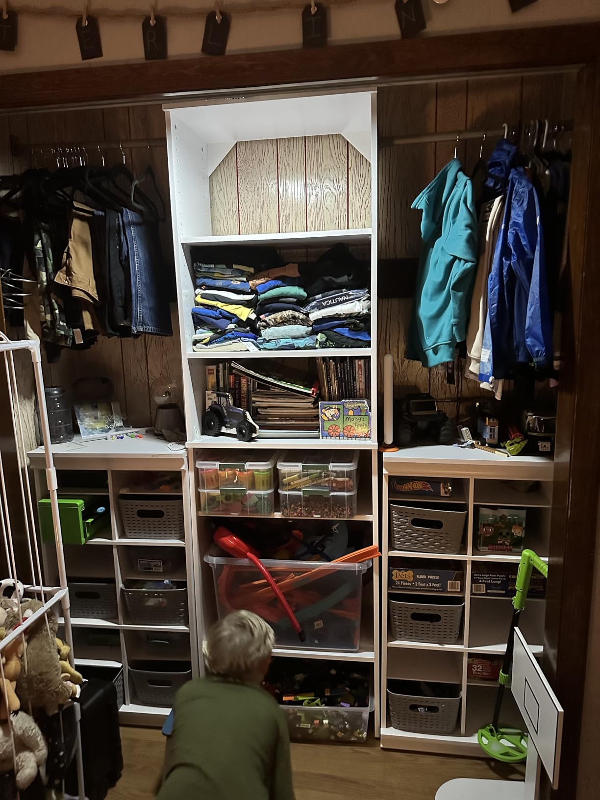 ClosetMaid SuiteSymphony Wood Closet Organizer Kit with Tower, (3) Hang Rods, (5) Shelves (2-Adjustable), Fits Spaces 5-10 ft. Wide, White Timber customer photo 2