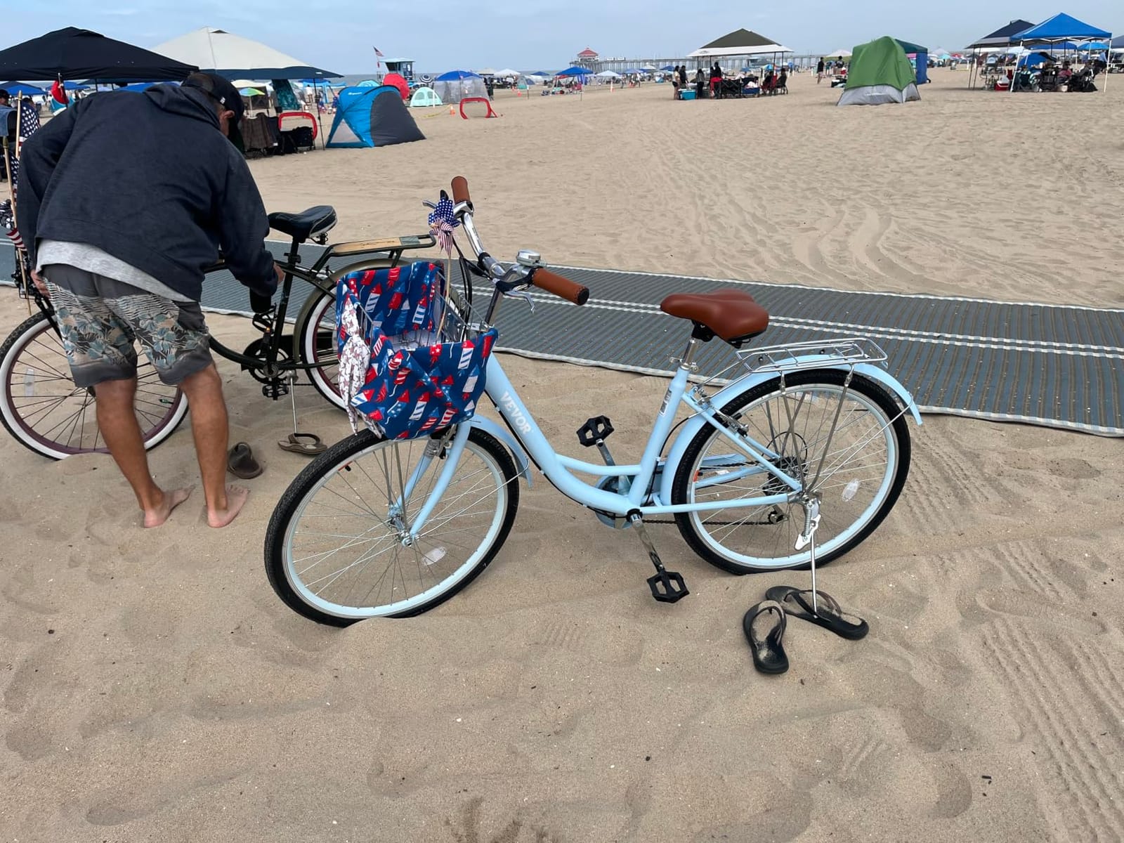 VEVOR Women Bike, 7-Speed and 1-Speed, 24-26 Inch Pink and Light Blue Beach Cruiser Bike, with Large Capacity Basket and Rear Rack customer photo 2