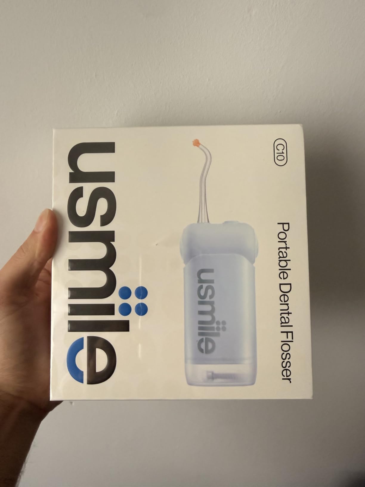 usmile C10 Portable Water Flosser for Travel, 95-Day Battery, IPX7, Blue, 180ml Tank, 4 Modes, 360° Nozzle, Cordless Oral Irrigator for Braces, Implants & Sensitive Teeth, Teeth Cleaner customer photo 2