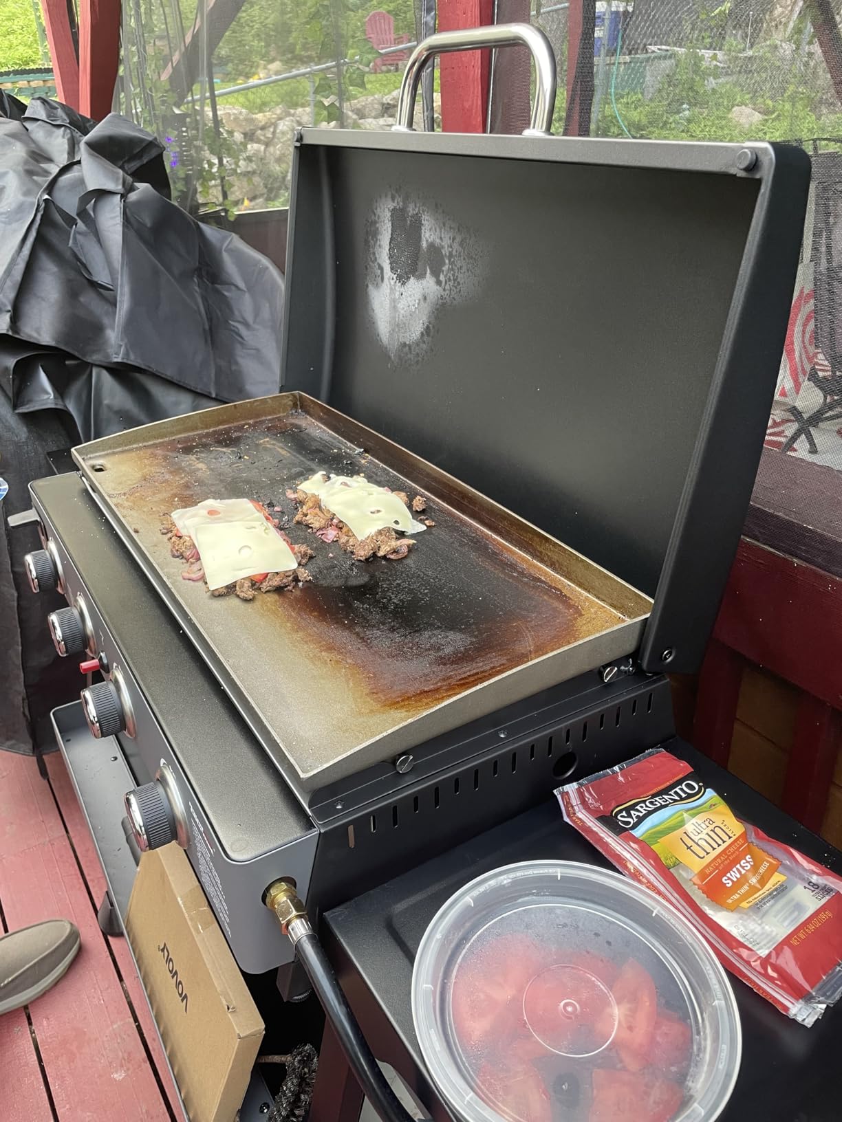 Royal Gourmet PD4001 4 Burner Propane Gas Griddle with Removable Standing Cart, Convertible to Tabletop Design, Flat Top Grill with Hood customer photo 1