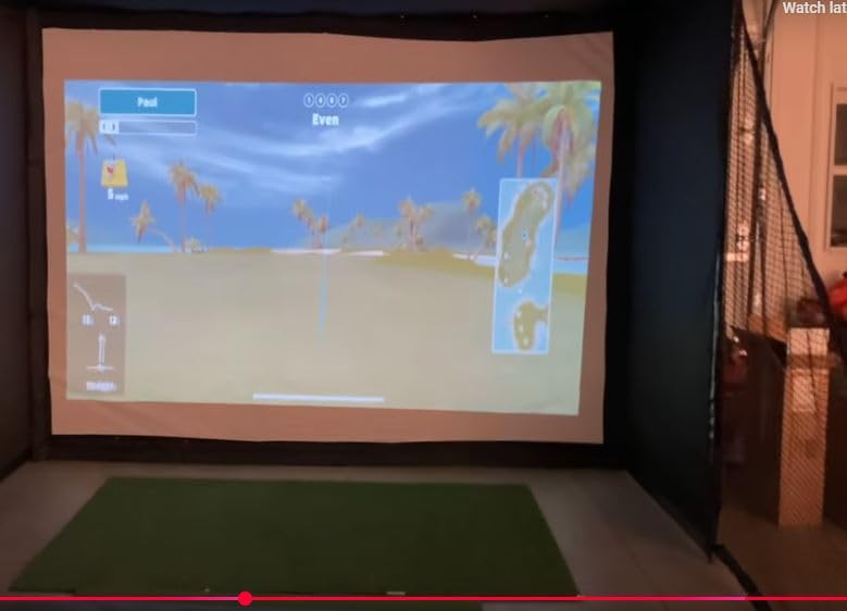 ZEALFEEL Golf Simulator Enclosure, 11 x 8 ft, HD Impact Screen | Dual-layer impact screen, side barriers, foam-padded frame, indoor golf cage for home, garage & studio customer photo 2