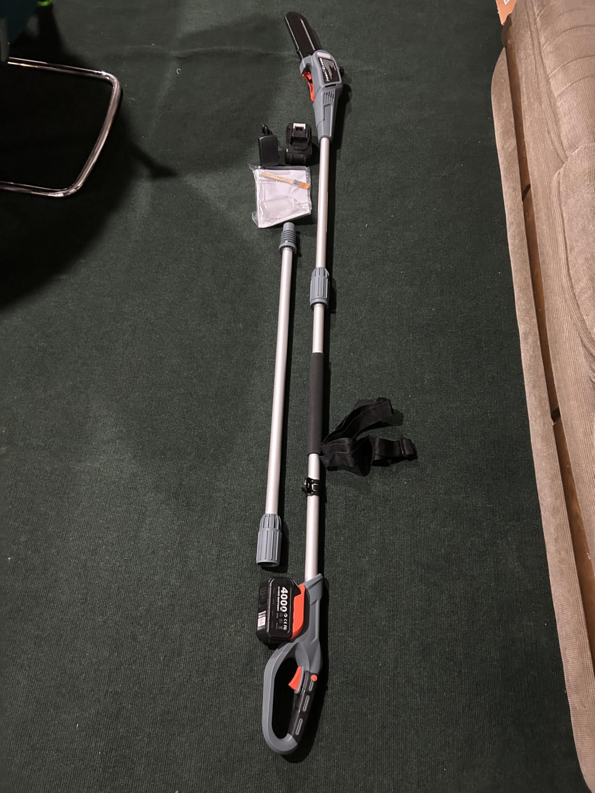 TaskStar 2-in-1 Pole Saw for Tree Trimming, 8-Inch Cordless Brushless Chainsaw with Adjustable Extension Pole, 2x4.0Ah Rechargeable Batteries & Charger, Auto Oiling, 15 Ft Max Reach customer photo 2