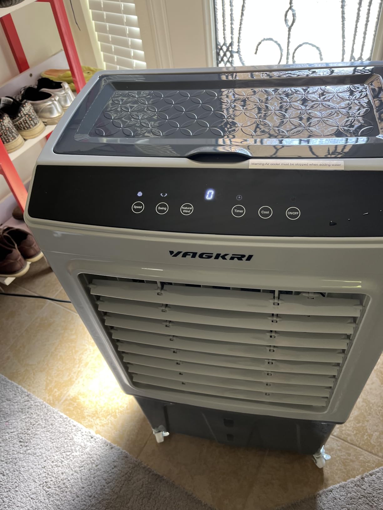 VAGKRI Swamp Cooler with 10 Gal Water Tank Outdoor Air Conditioners | Evaporative Air Cooler 3-IN-1 Cooling Fan with Remote Control Water Self-filling, 24H Time, 3 Modes for Garden Garage Patio customer photo 2