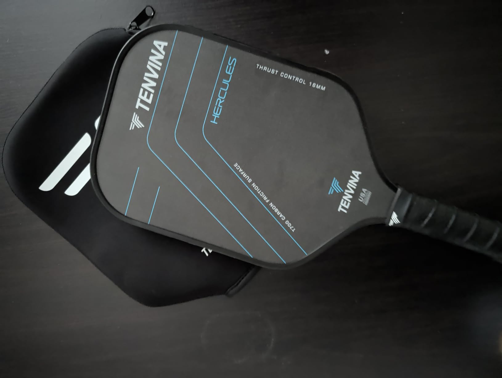 TENVINA Pickleball Paddles, Multi-Layer T700SC Textured Carbon Fiber Pickleball Paddle, Pickle Ball Paddle with Strong Spin & Power Surface, 4-Types of Shapes and Thicknesses, USAPA Approved customer photo 2