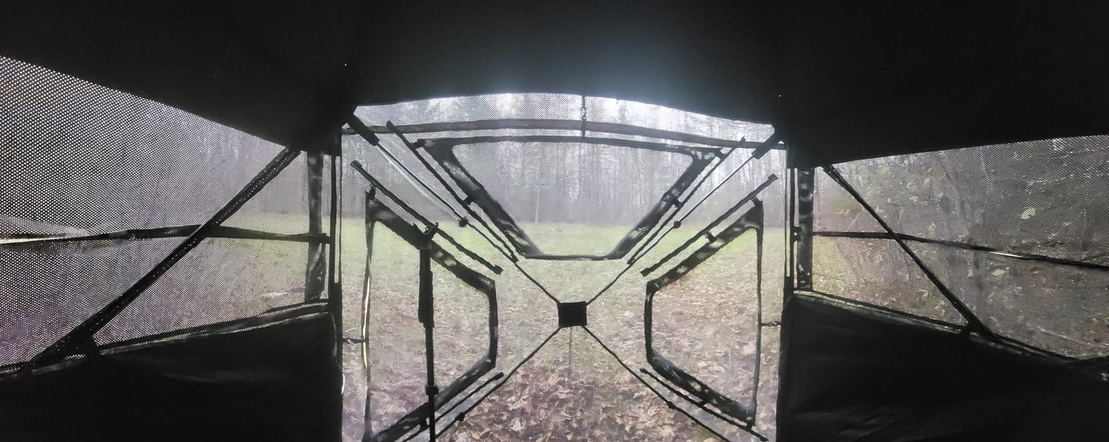 TIDEWE Hunting Blind 270°Full See Through with Windproof Curtain, Silent Magnetic Door & Sliding Windows, Pop Up Ground Blind with Carrying Bag, 300D Portable Tent customer photo 1