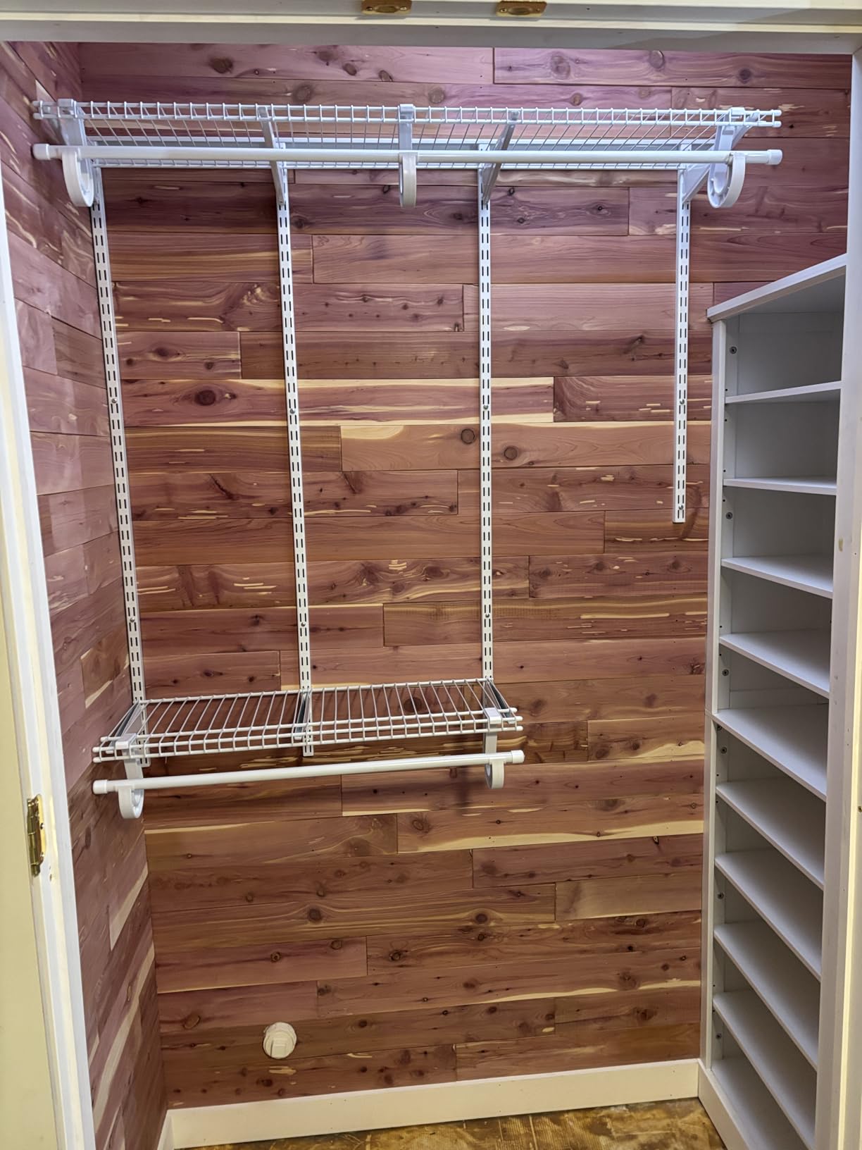 PROWORX 2-4 Ft. Expandable Closet Organizer System Kit, White Custom Metal Wire Shelving, Organization and Storage Shelves Wall Mounted with Hanging Rods customer photo 2