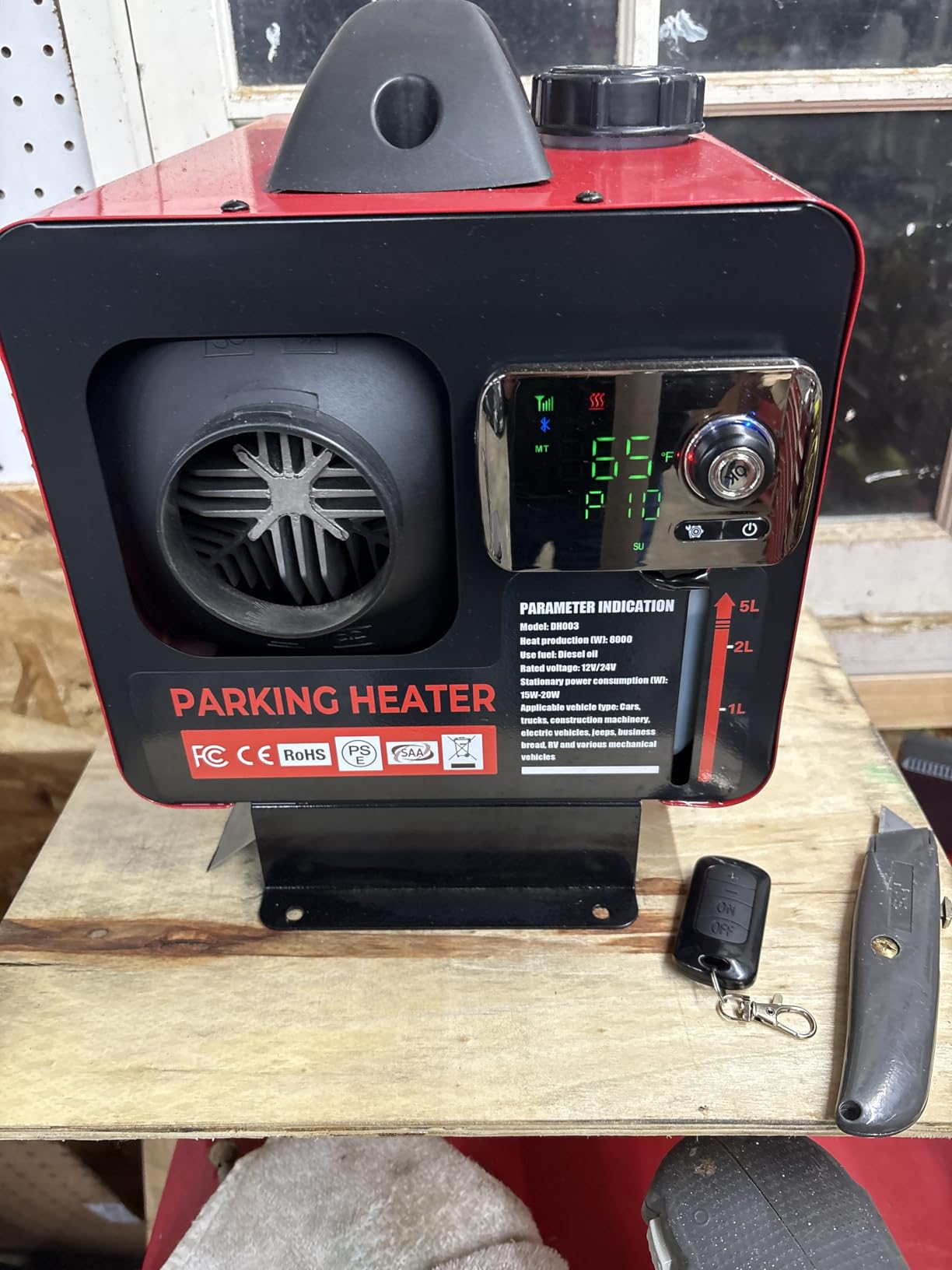 Diesel Heater 12V/24V/110V 8KW APP Remote Control Parking Air Heaters | All in One Chinese Fast Heating with Muffle Silencer for Campers RV Truck Boat Bus Car Trailer Garage Home Tent customer photo 1