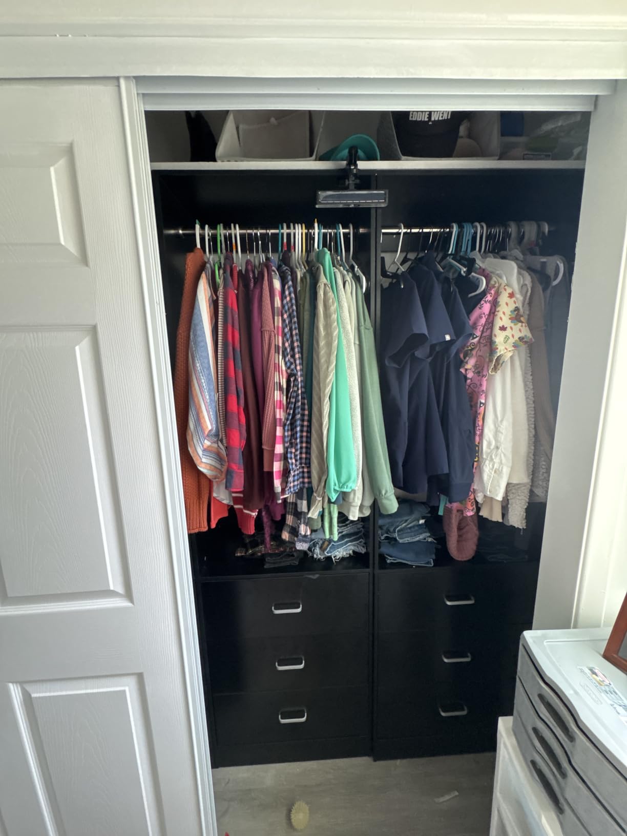 Besiost Closet System Set of 4, 8FT Closet Systems with 12 Wood Drawers, 96
