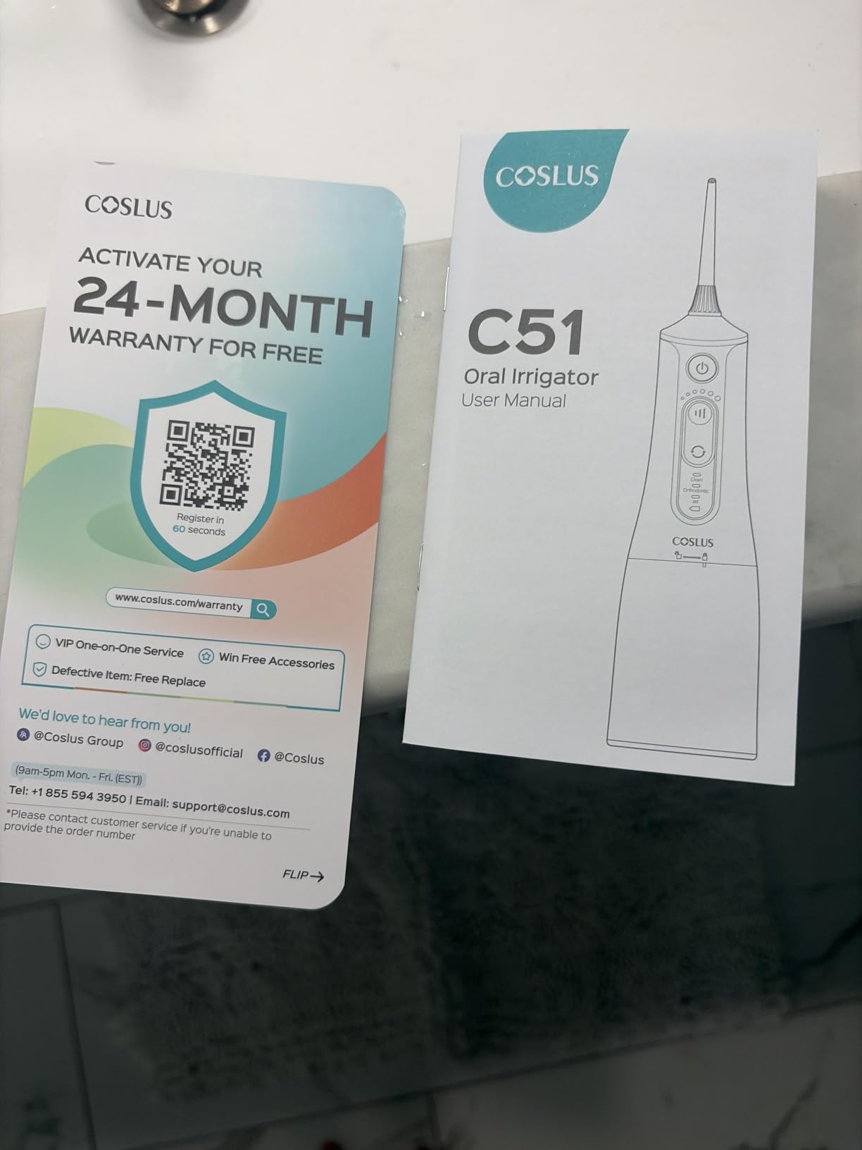COSLUS ADA Accepted C51 Water Dental Flosser for Teeth, 3 Modes 6 Pressure, Water Dental Pick for Orthodontic, Braces, Sensitive Gums, Multiple Users, Compact for Travel Built-in Nozzle Storage, Black customer photo 2