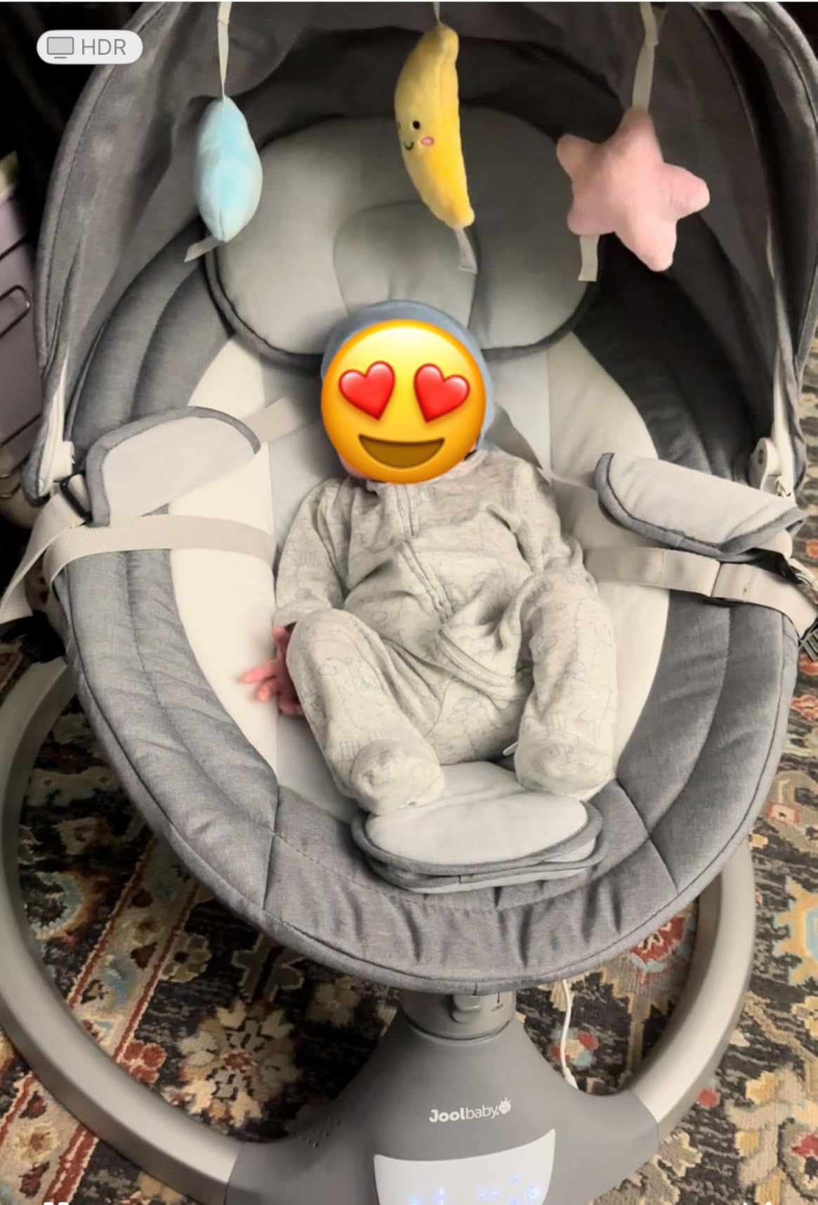 Jool Baby Nova Baby Swing for Infants - Bluetooth Music, Remote (Stone) | Keep Baby Happy While Getting Things Done - Gentle Side-to-Side Motion Helps Baby Feel Content customer photo 1