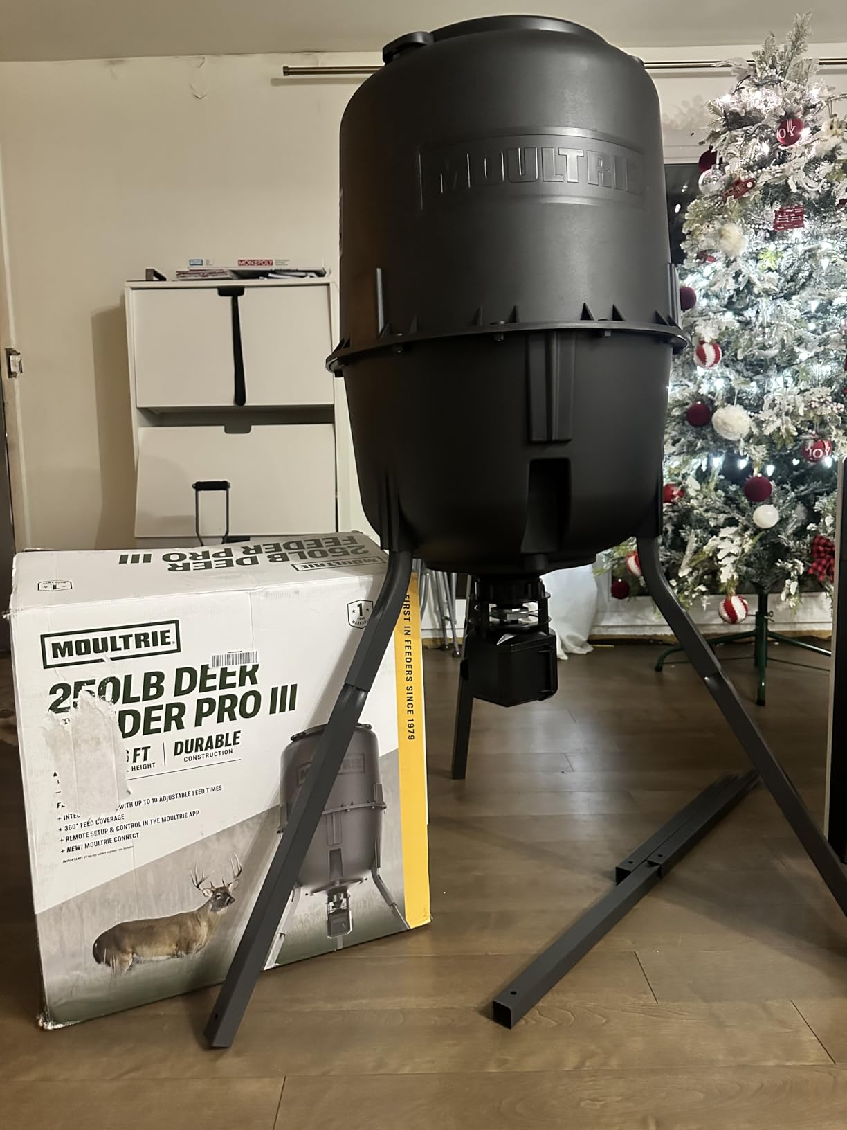 Moultrie 250 Lb Pro Hunter III Deer Feeder - Bluetooth App Control, 10 Daily Feed Times, Pairs with Edge 3, MFG-15104 customer photo 1