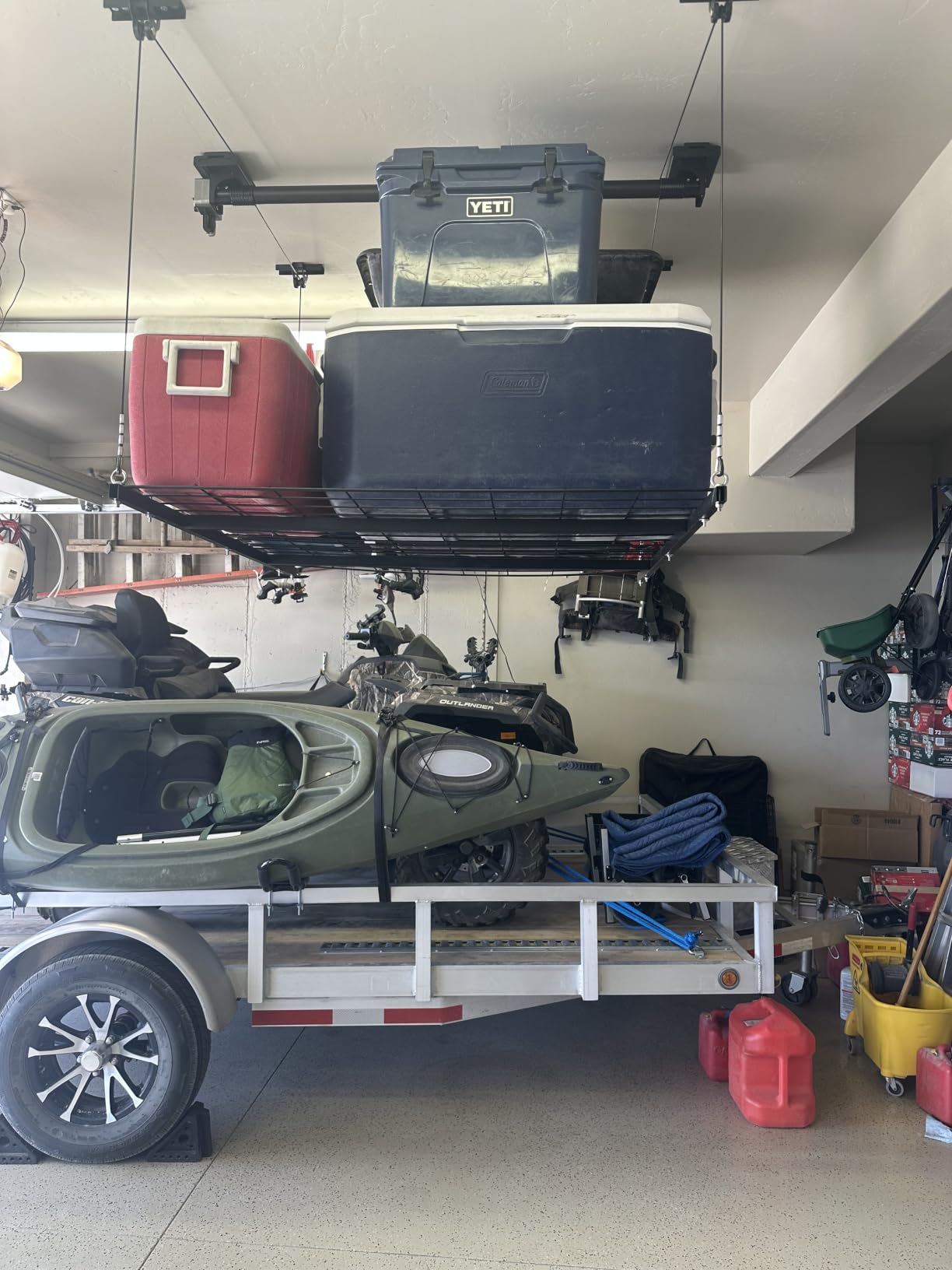 Garage Ceiling Lift Storage Rack, Easy Lifting 85