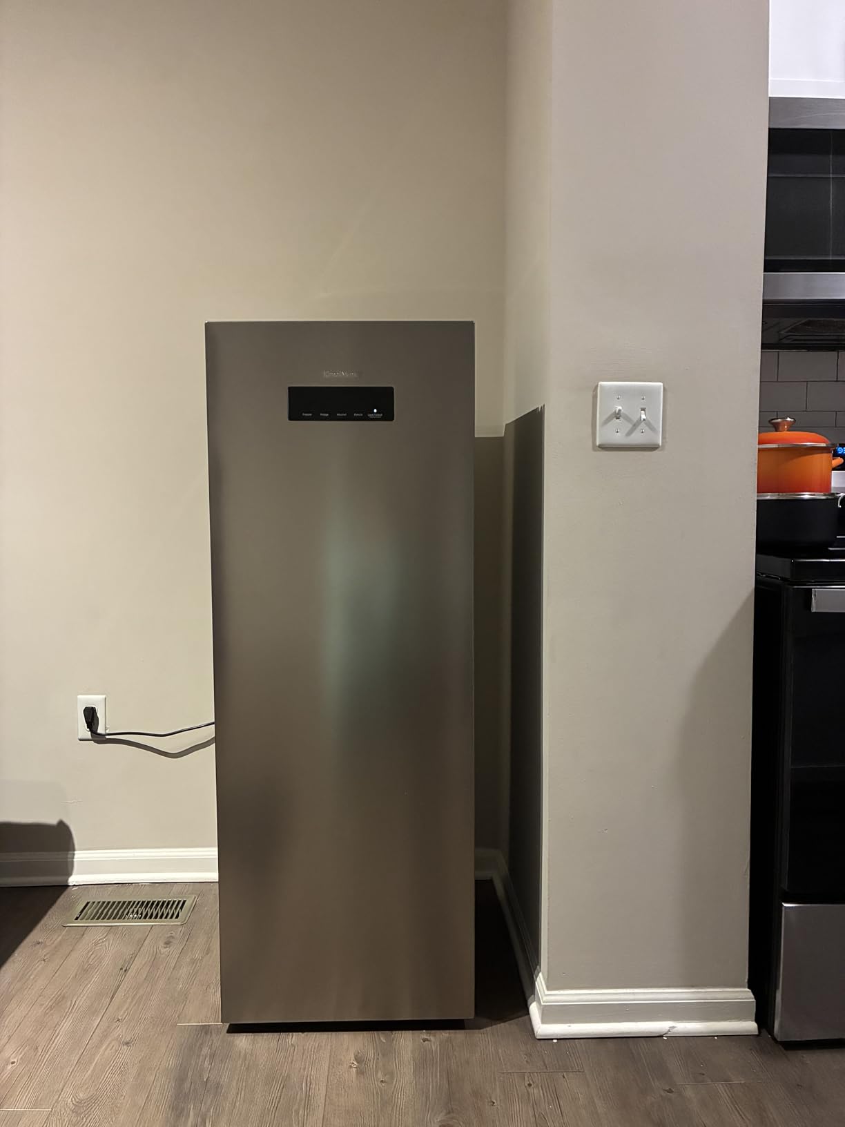 Slim Kimchi Refrigerator - Brushed Silver 4.3 cu ft | For Kimchi Storage, Fermentation, Fridge, & Freezer - Sleek & Compact, Precise Temp Control, 7 Containers, Deodorizing Filter customer photo 2
