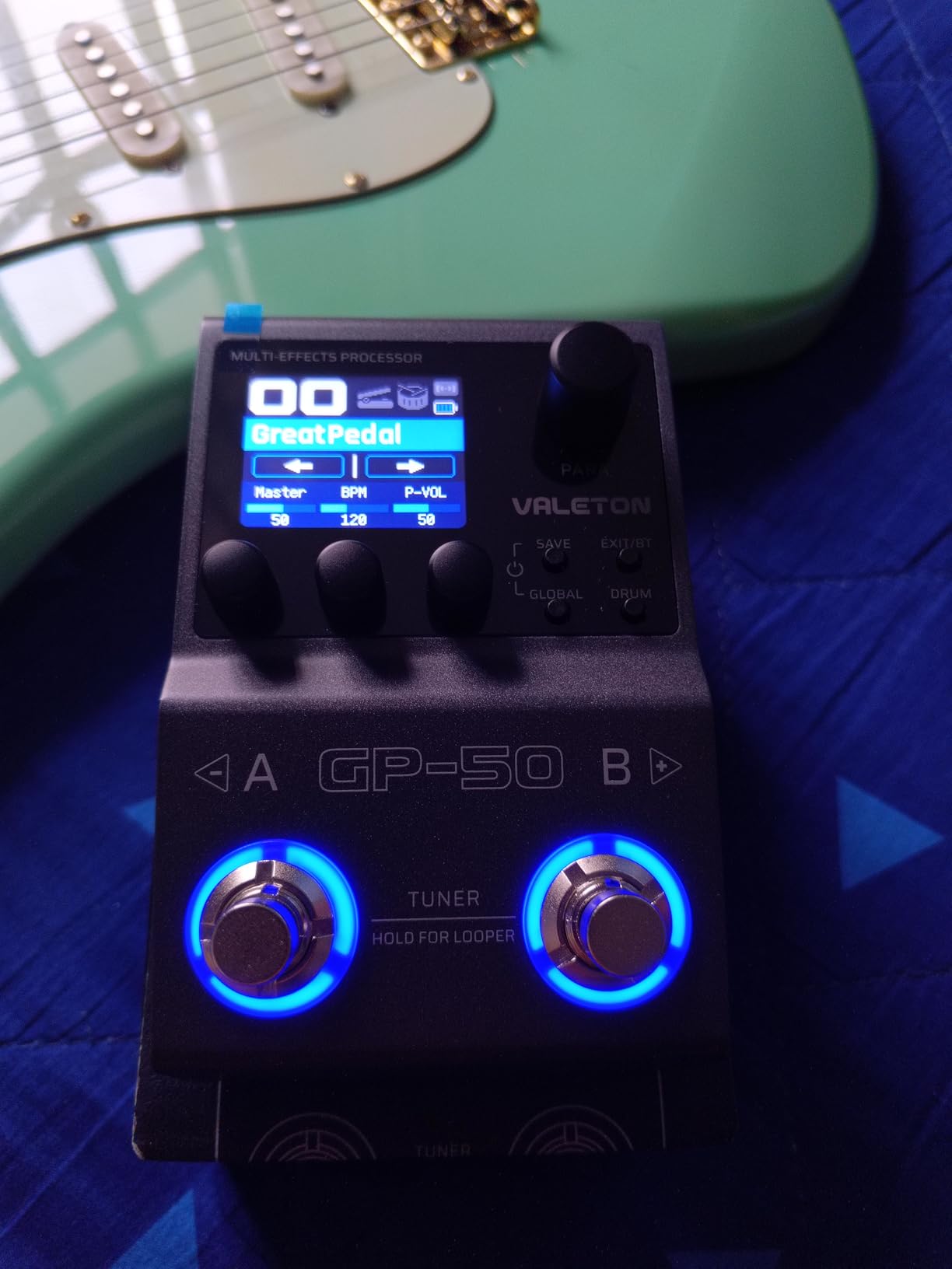Valeton GP-50 Multi-Effects Processor | NAM & IR Loader with 100+ HD Effects, 9 Simultaneous Modules, BT App Control, 100 Patch Slots for Guitar/Bass(Plus 1 Additional 15CM TRS Cable By Volktone) customer photo 1