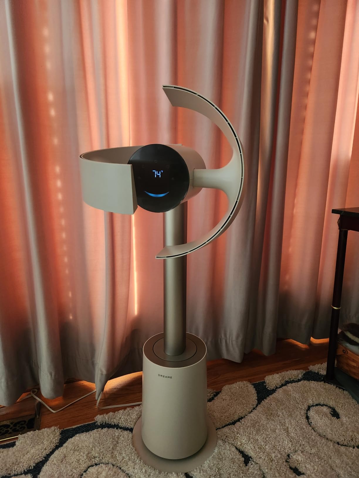 DREAME Bladeless Tower Fan for Bedroom, Smart Standing Fan with 270° Spatial Airflow for Whole-Room Circulation, 59ft/s High Velocity, 10 Speeds 3 Modes, Temperature-Adaptive Airflow, MF10-Beige customer photo 1
