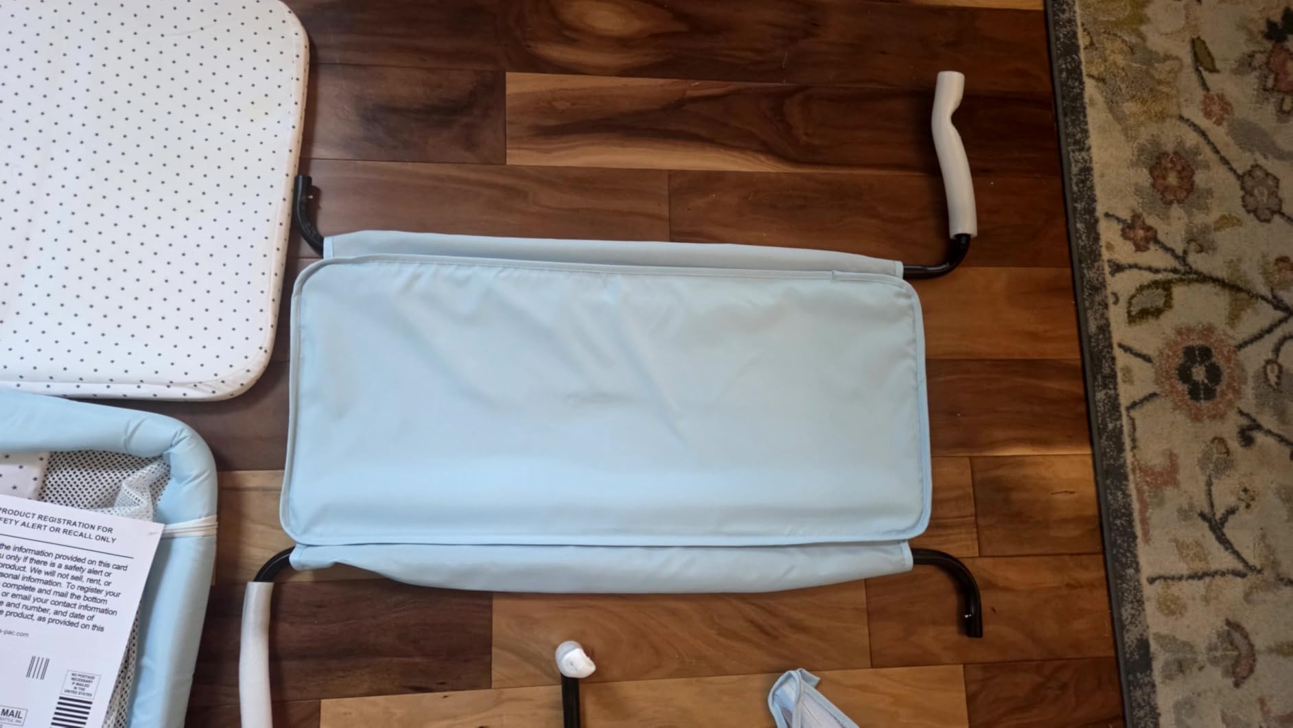 Baby Bassinets Bedside Sleeper with Wheels and Mattress, Cosleeping Baby Bed with Storage, Co-Sleeper Bassinet Attach to Bed, Bed Side Crib with Breathable Mesh, Height Adjustable(Gray) customer photo 1