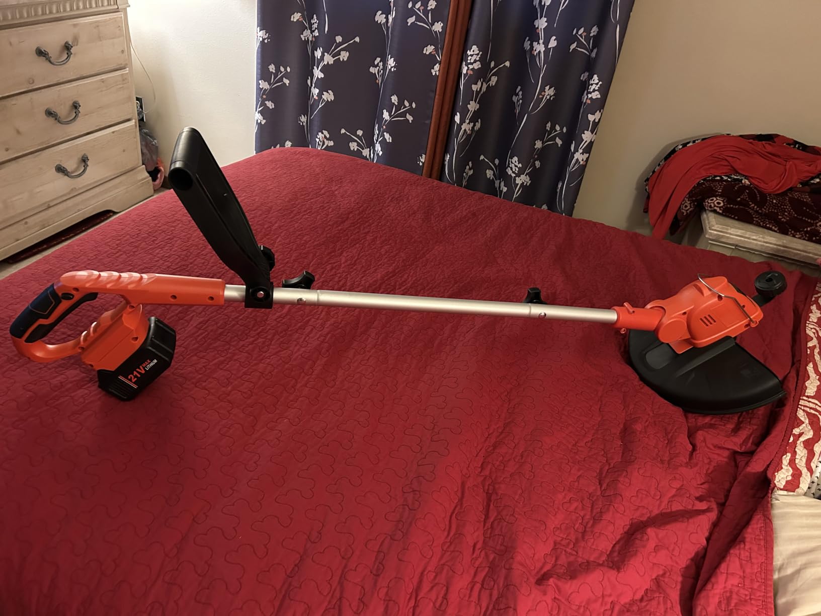 ALSO GO 21V Cordless Weed Wacker, 12 Inch String Trimmer with Auto Line Feed, Battery Powered Weed Eater with 2 x 2.0Ah Batteries & 10 Spare Spools, 2-in-1 Weed Whacker & Edger Lawn Tool for Yard, Garden customer photo 2
