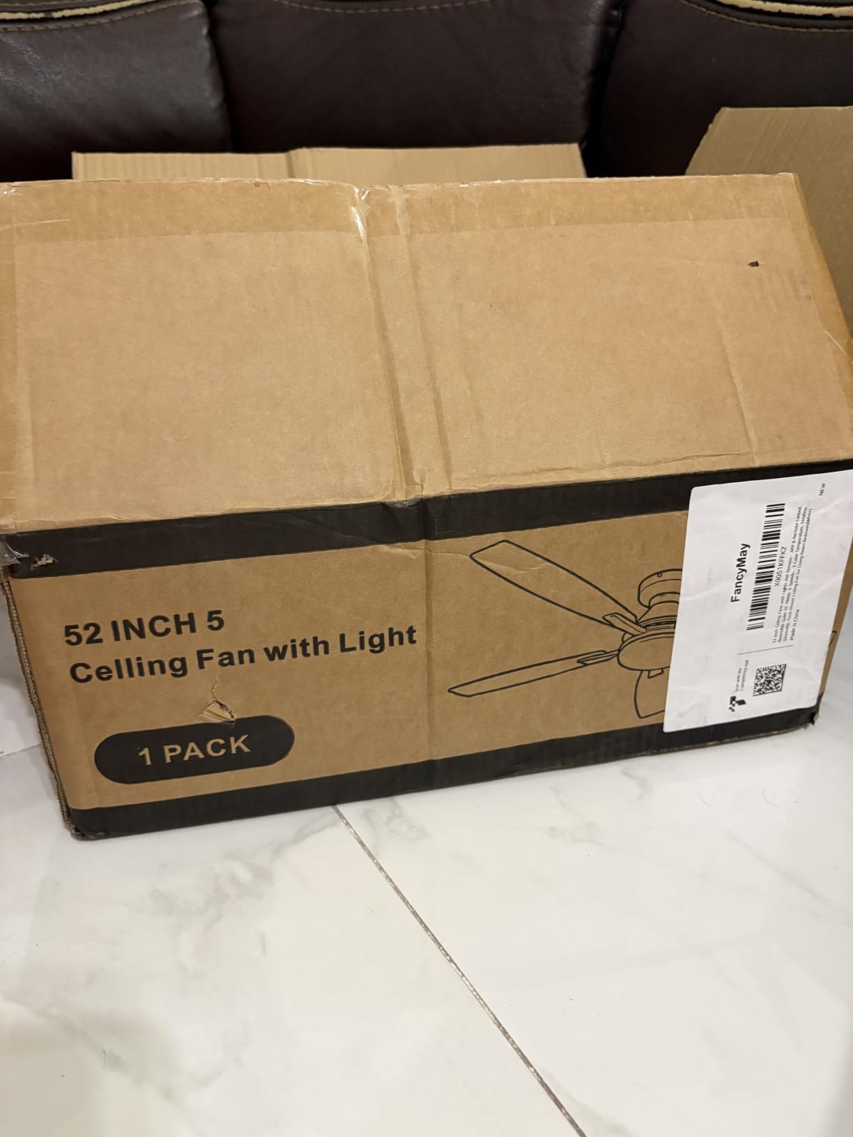 42 Inch Ceiling Fans with Lights, Quiet Reversible Fan with DC Motor, Remote & APP Control, 6-Speed, 3 Color Temperatures, Dimmable, Ceiling Fan for Bedroom Living Room, Black customer photo 2