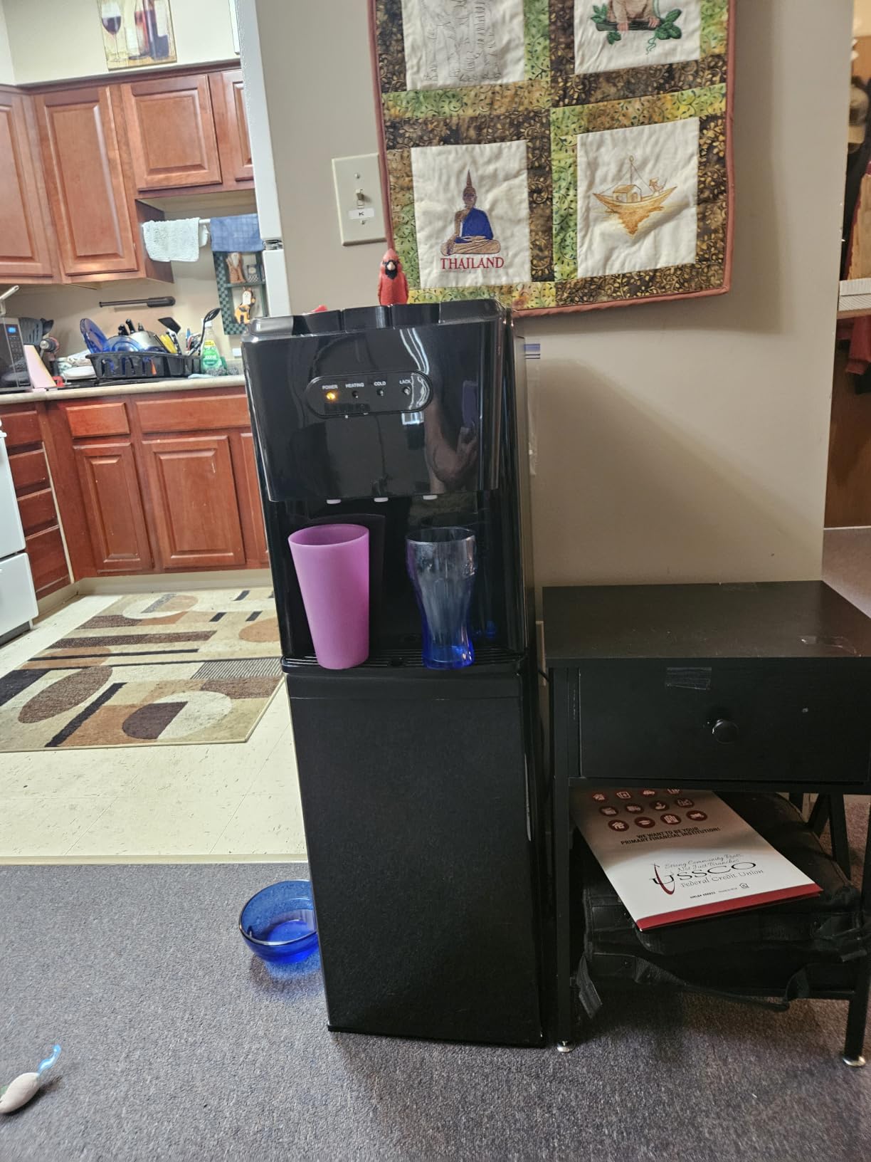 Manastin Bottom Loading Water Cooler Dispenser, 3 Temperature Settings - Hot, Cold & Room, Empty Bottle Indicator, Child Safety Lock, Ideal for Office, Home, Living Room, Matte Black customer photo 1