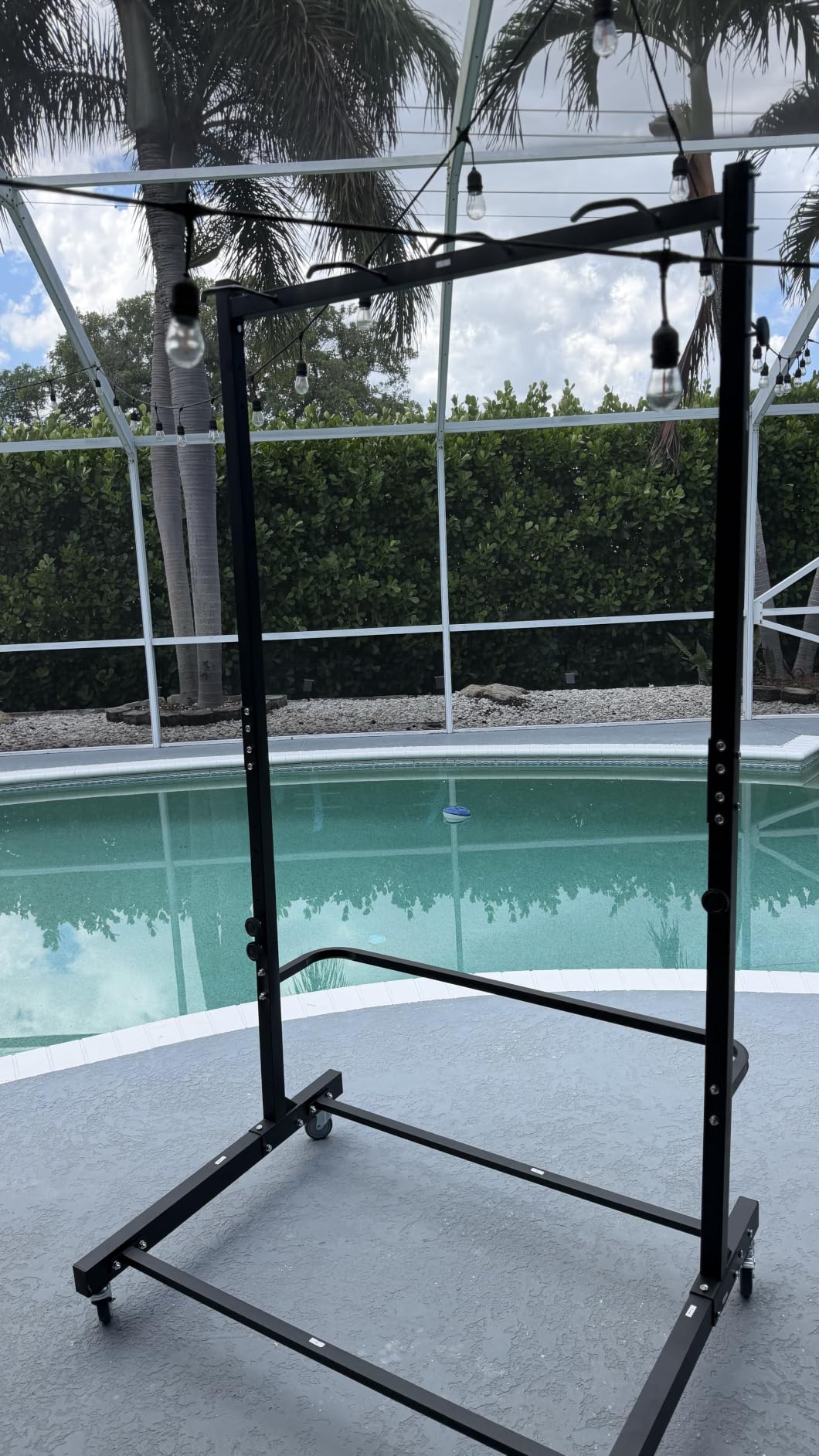 WALMANN Freestanding Bike Stand for 4 Bikes Garage, Vertical Bike Storage | Rolling Bike Stand, Heavy Duty Bike Floor Stand with Wheels, Holds Up to 70 lbs/Hook customer photo 1