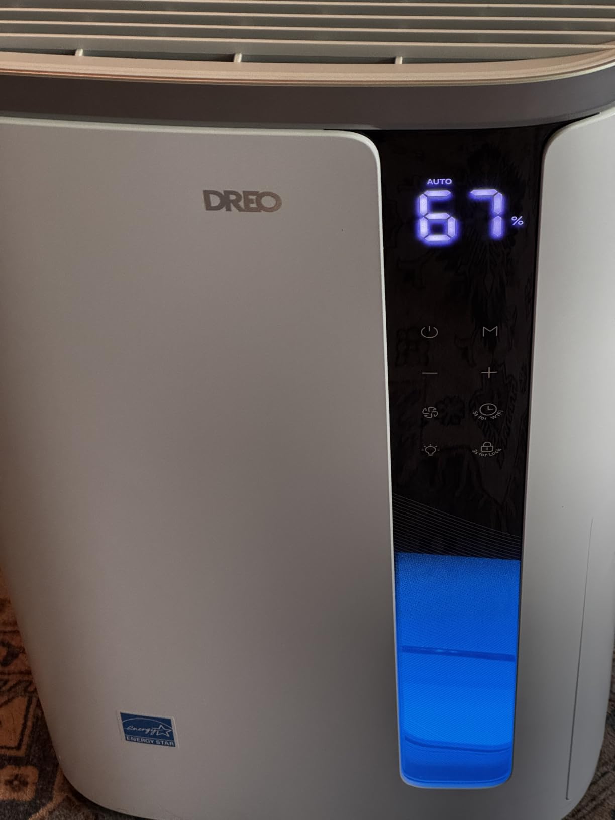 DREO Energy Star 2026 Smart Dehumidifier for Basement, 1.85 Gal Water Tank | 73 Pints, Quiet 41dB, for Home & Large Room up to 2000 Sq Ft, Drain Hose Included, Auto Humidity Control, 3 Fan Speeds, Timer customer photo 1