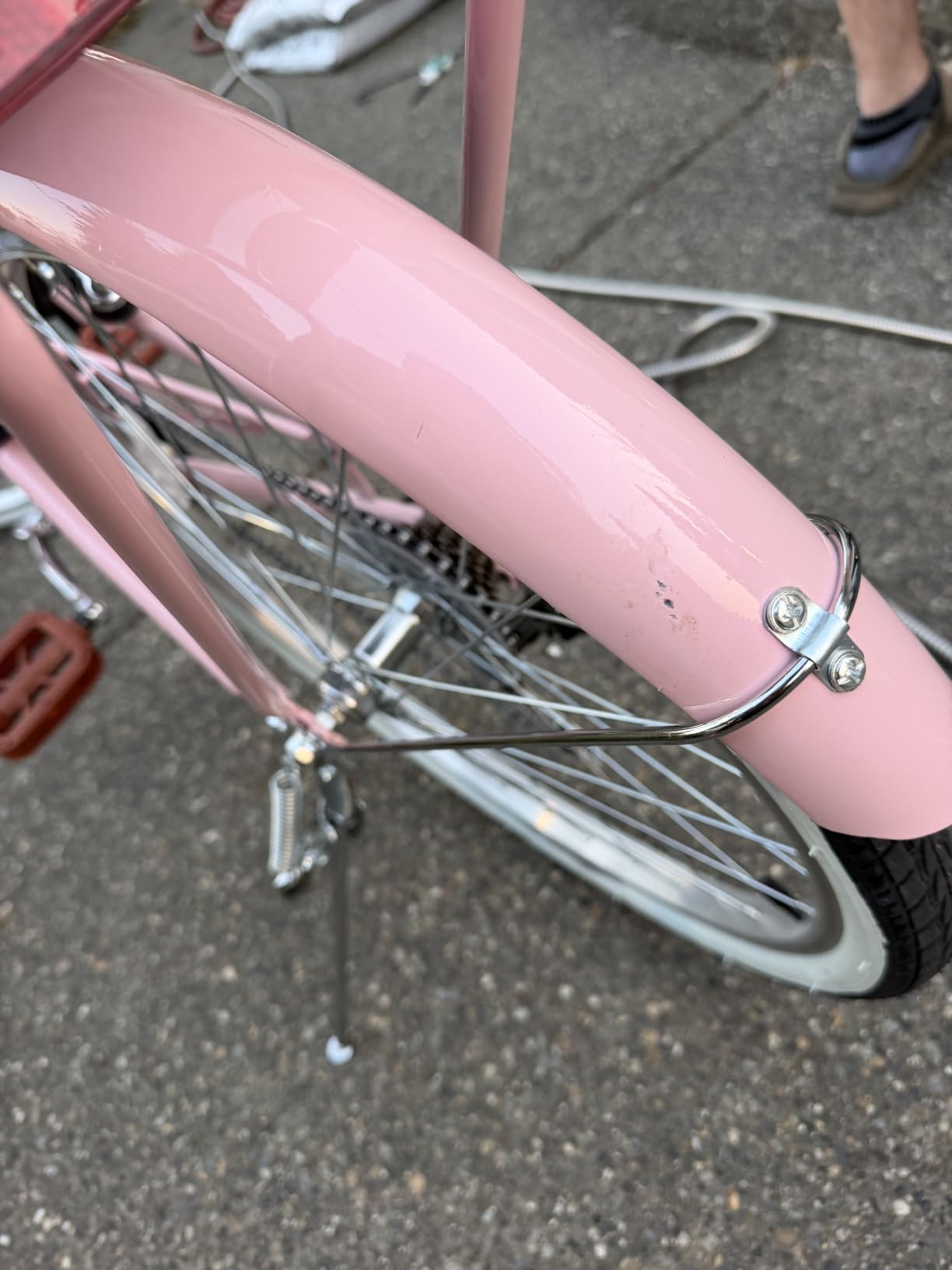 24/26 Inch Folding Beach Cruiser Bike for Women, 7-Speed Foldable Bicycle with Basket & Cup Holder, Adult Commuter Bike with Adjustable Seat customer photo 2