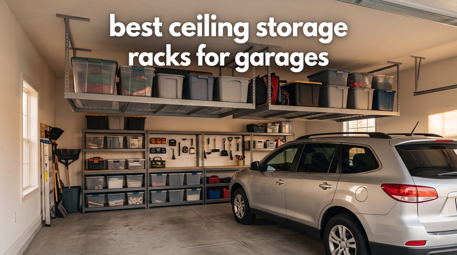 best ceiling storage racks for garages