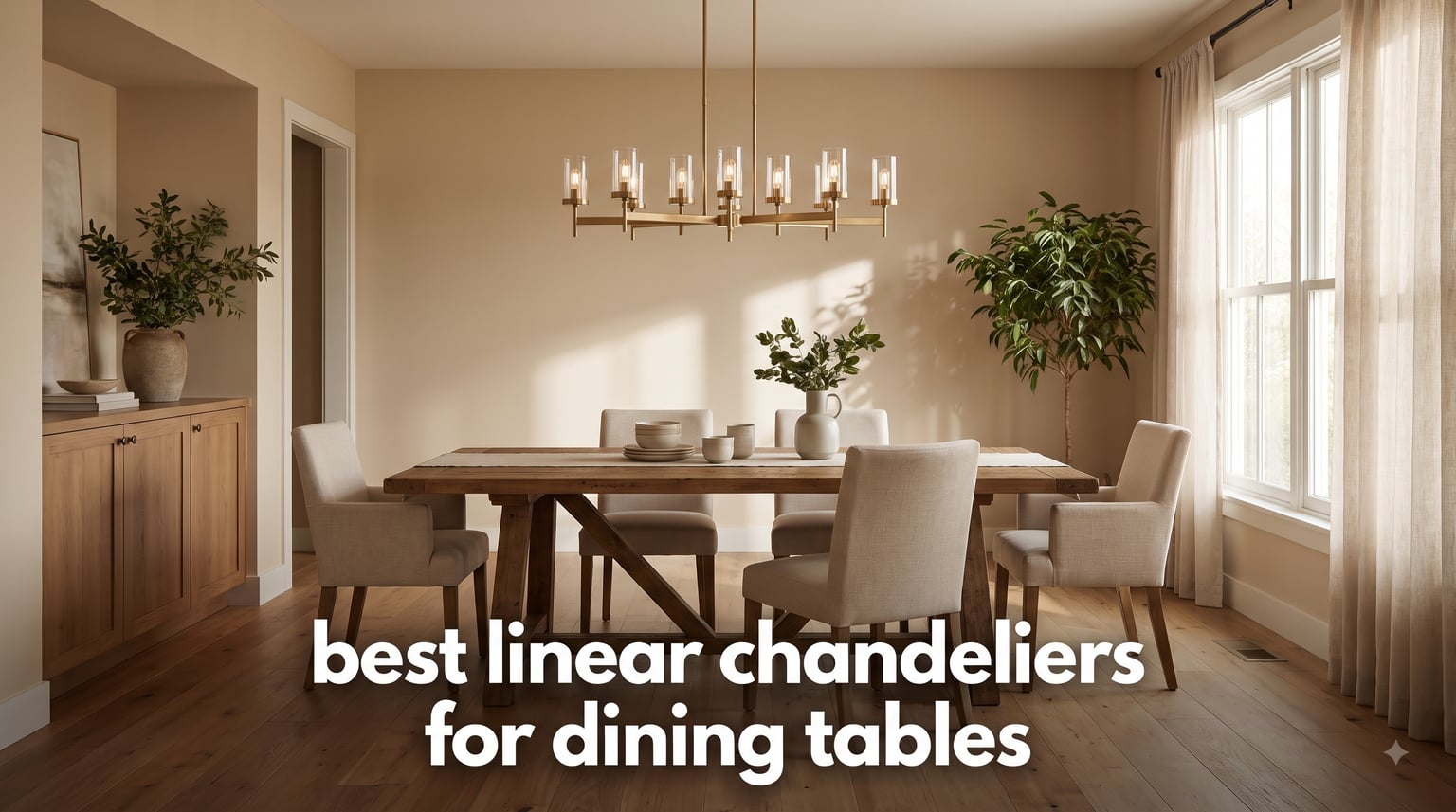 best linear chandeliers for dining tables