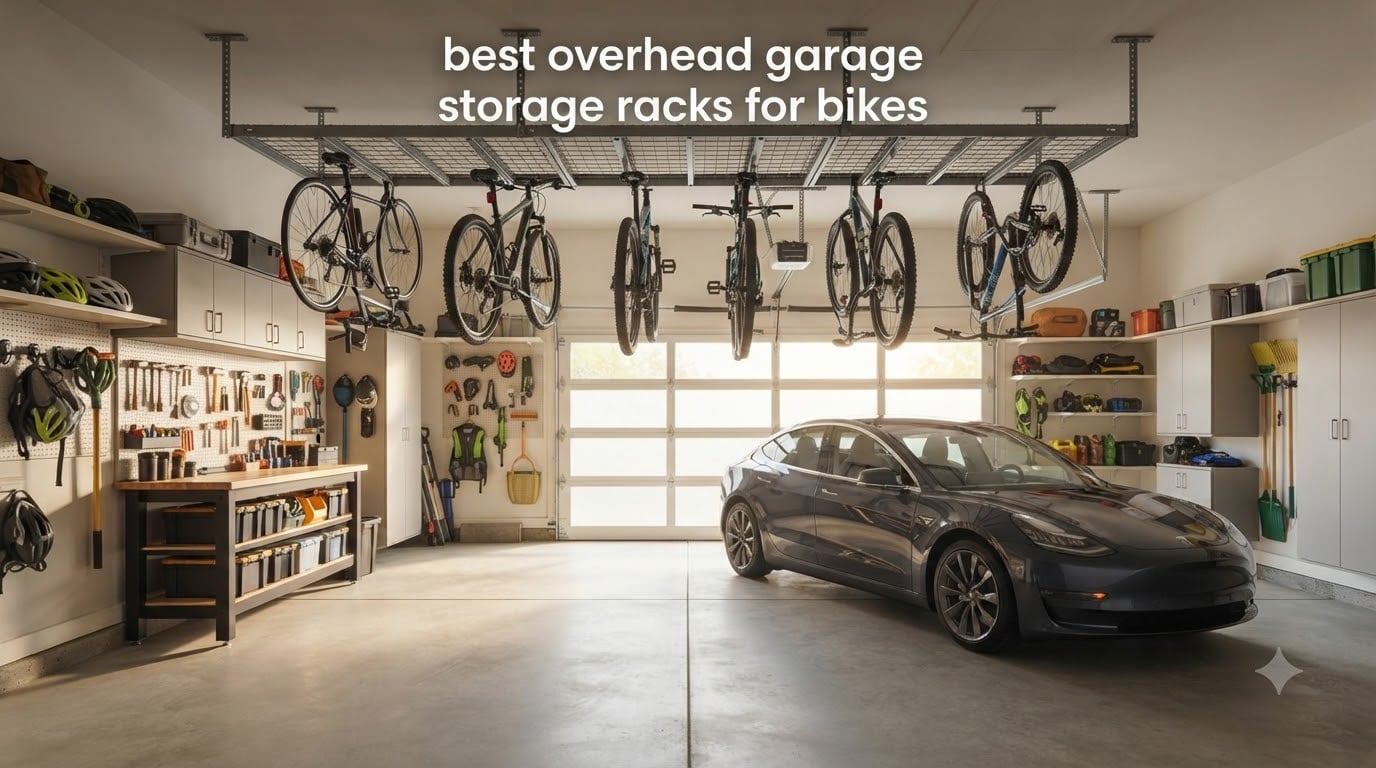 best overhead garage storage racks for bikes