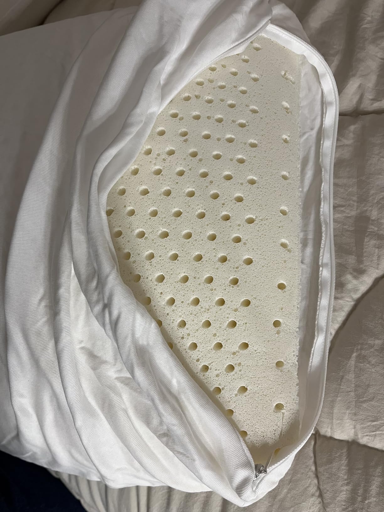 ORGANIC TEXTILES Natural Latex Bed Pillow with GOTS Certified Organic Cotton Cover - (Queen, Medium) - Pack of 1 customer photo 2