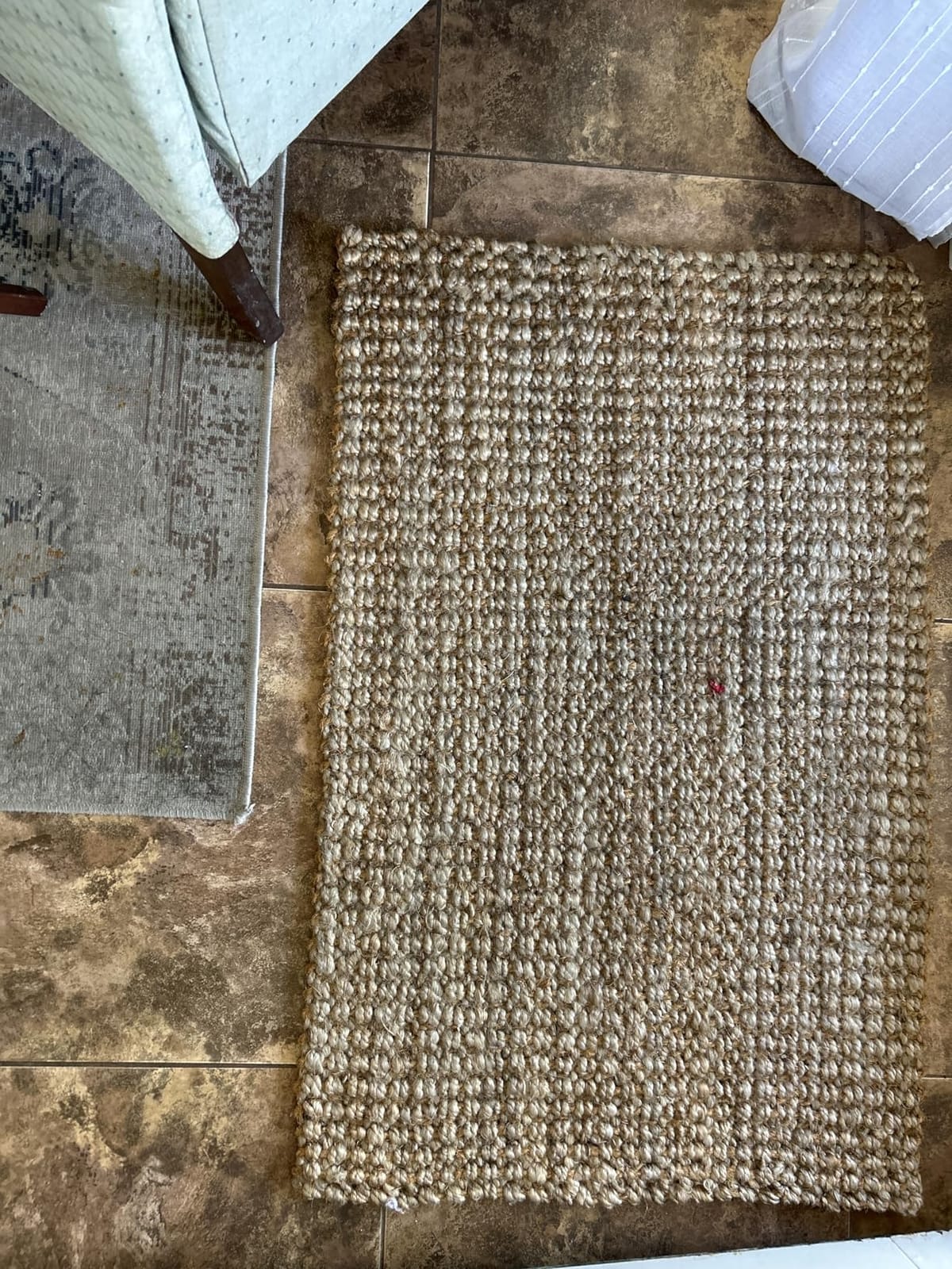 IRONGATE Jute Handspun Area Rug - Premium Jute Handwoven Reversible Chunky Textured Tan Beige Neutral Throw Accent Rug Carpet - Rustic Farmhouse Living Room Bedroom Den Study Décor -7'6